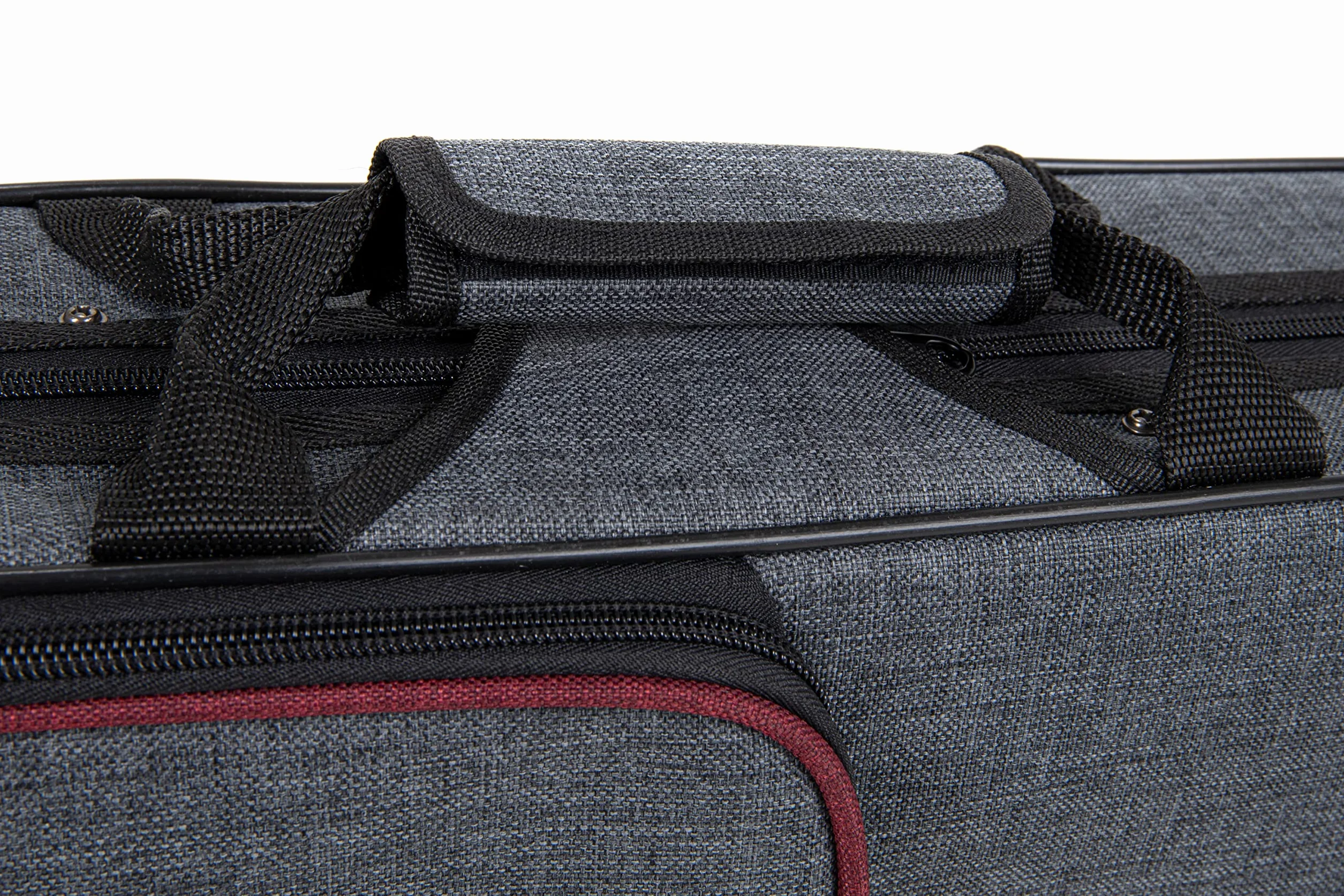 PURE GEWA Estuche para violín en gris con correas de mochila y asa de transporte 4/4