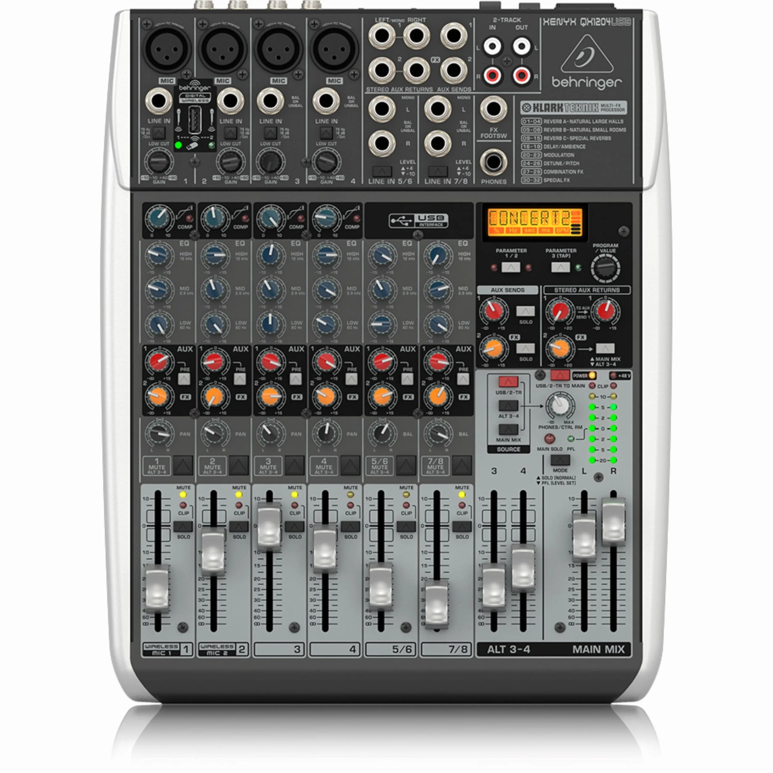 Behringer XENYX QX1204USB DJ - Mezclador para DJ