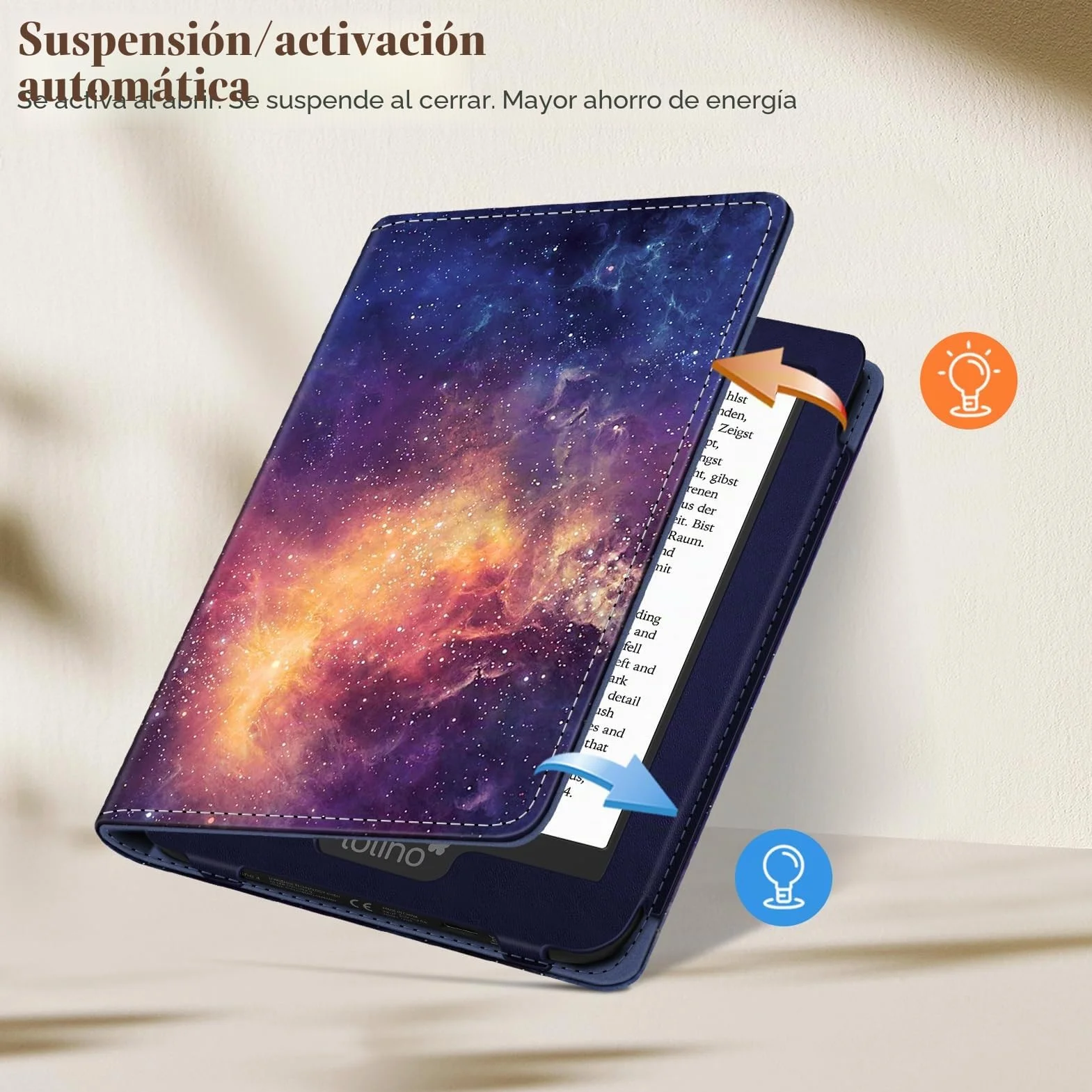 FINTIE Funda para 6" Kobo Clara Colour (2024) / Kobo Clara BW (2024) / 2E (2022) - Protectora con Card Slot y Hand Strap, Auto Despertador/Sueño
