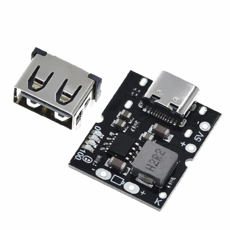 Tipo C USB 5 V 2 A Boost Convertidor Step-Up Módulo de Potencia Placa de Carga de Batería de Litio Cargador DIY Fácil Instalación Fácil de Usar Sin Soldadura