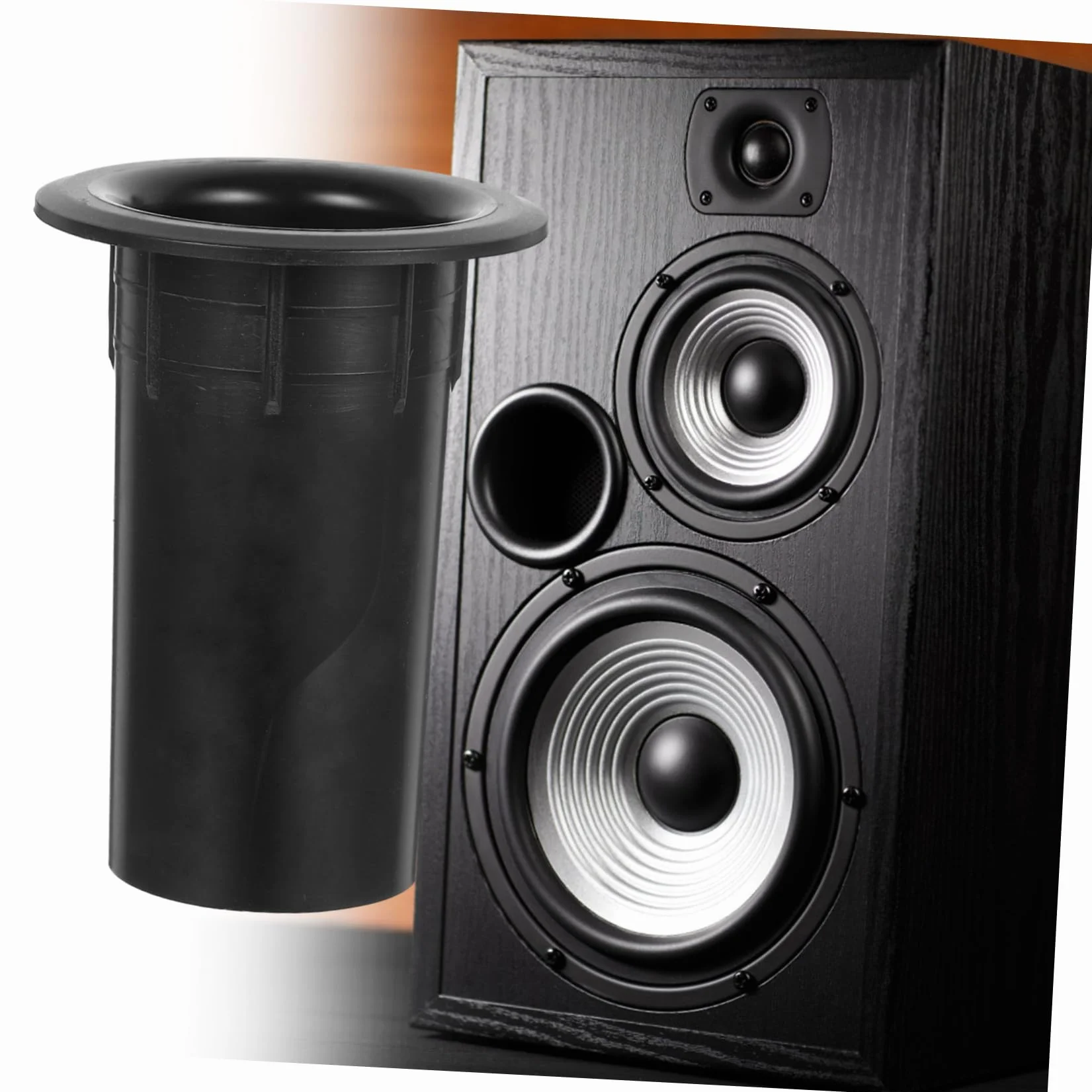 Altavoz de Tubo de Puerto Bass Reflex 12 Piezas Plástico Negro para Subwoofer