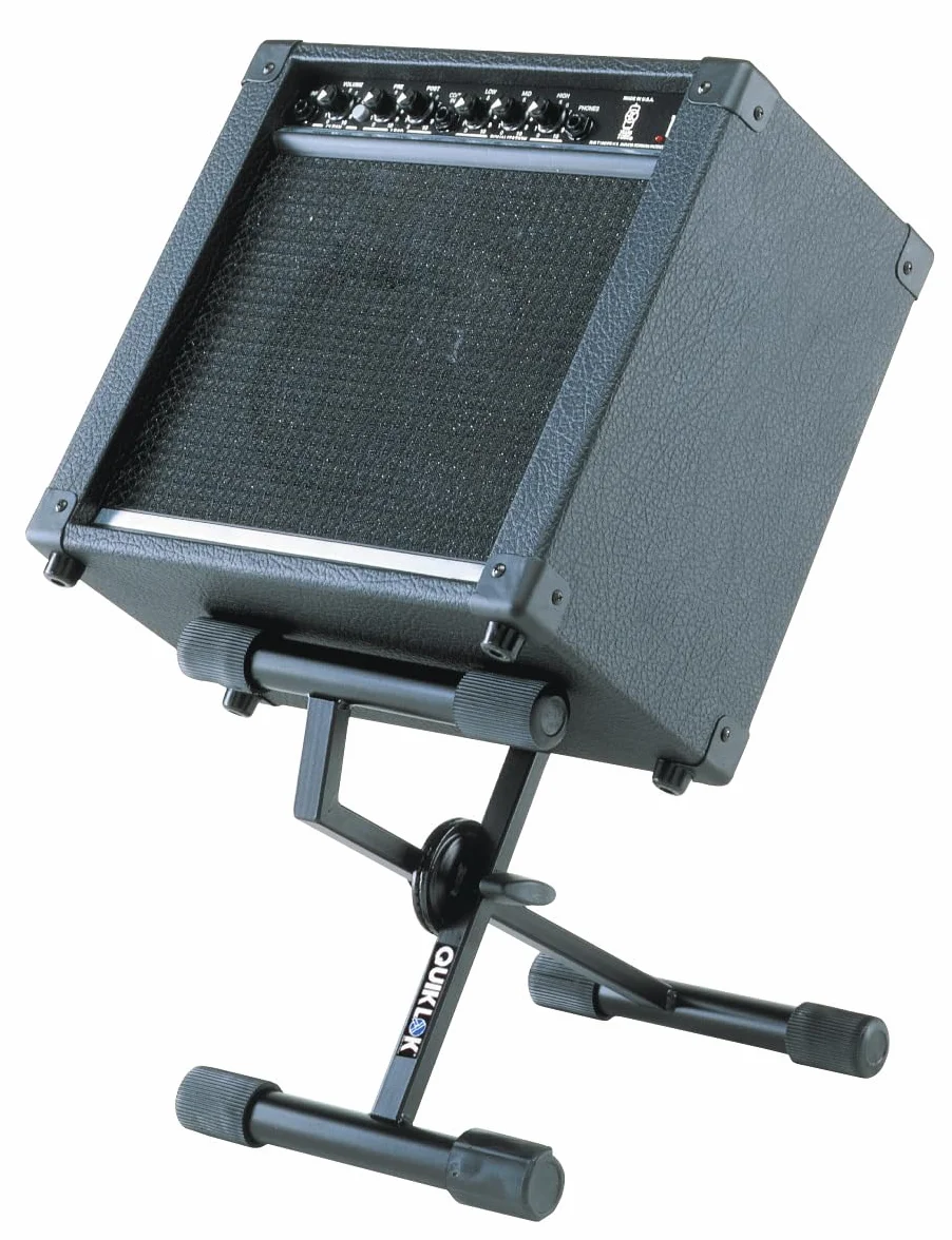 Quik Lok BS/313 - Soporte para altavoces (pequeño, en X, cuello largo, inclinable)