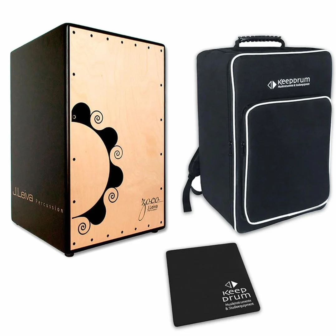 Percussion Zoco 2.0 - Cajón de percusión (incluye funda Keepdrum y almohadilla)