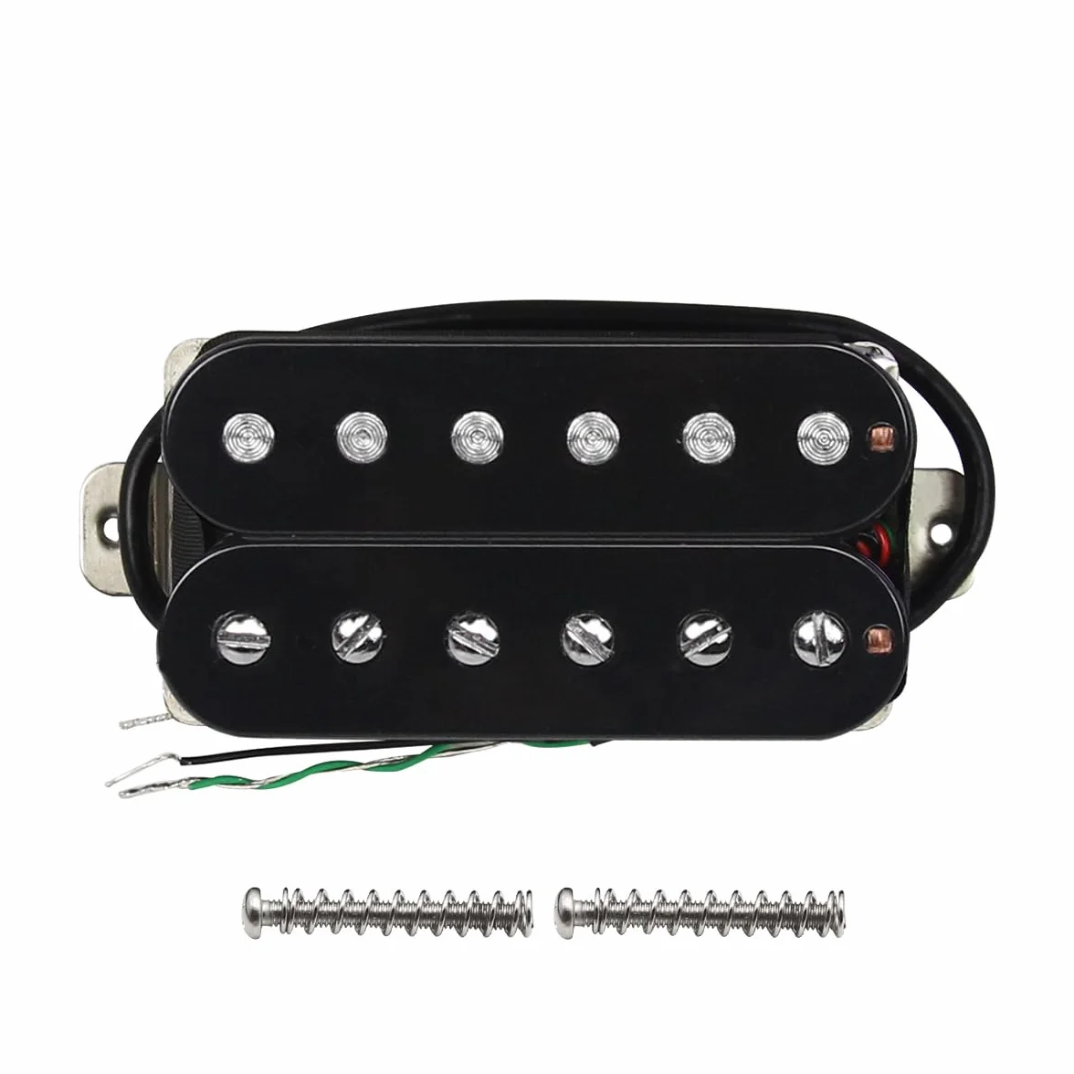 FLEOR Alnico 5 HSS Single-Coil+Humbucker Pickup Neck+Middle+Bridge Pickup Set (14-15K), color negro