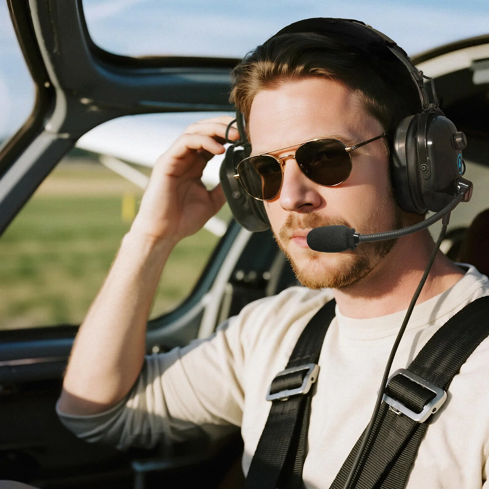 AIRVOICE Auriculares de aviación para Pilotos con cancelación pasiva de Ruido PNR