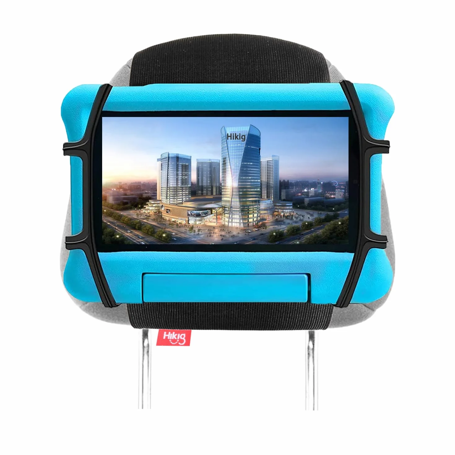 Hikig Soporte Tableta Coche, Reposacabeza Universal con Soporte 360° para iPhone/iPad y Pantallas de 3,5 a 12,9 Pulgadas, con Correas de Nylon Elásticas