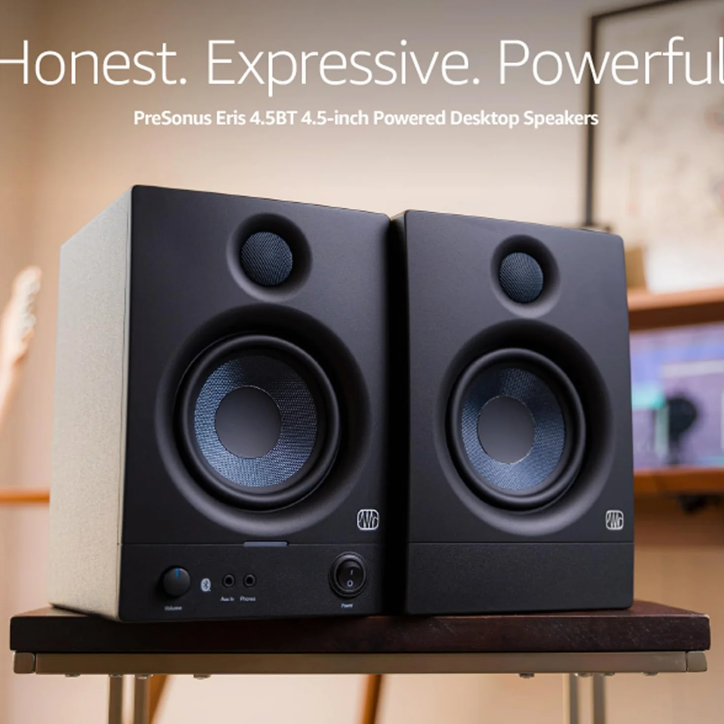 Presonus Eris 4.5 BT II Generation - Altavoces activos, Bluetooth Studio 2nd Gen + 2 cables jack Keepdrum