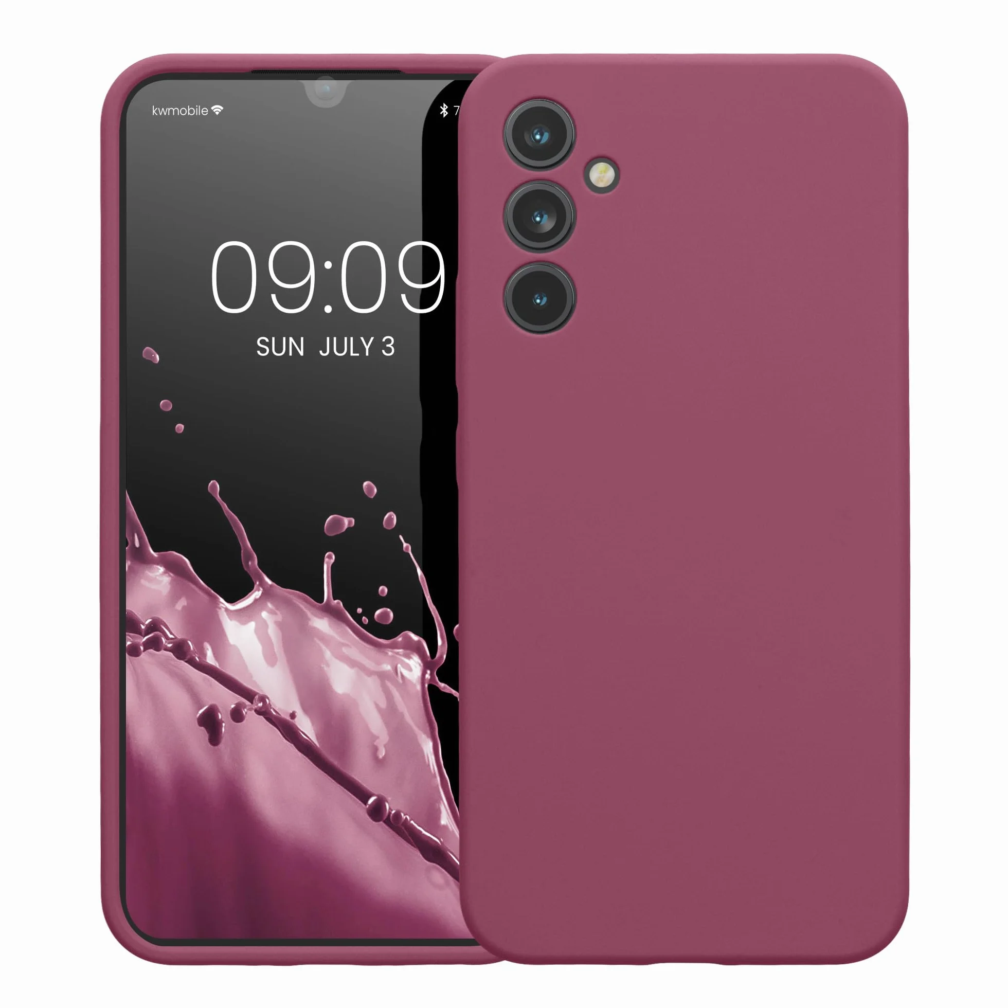 kwmobile Carcasa Compatible con Samsung Galaxy A34 5G Funda - Case TPU y Silicona con Interior de Microfibra - Suave Protector antigolpes para móvil - orquídea Morada