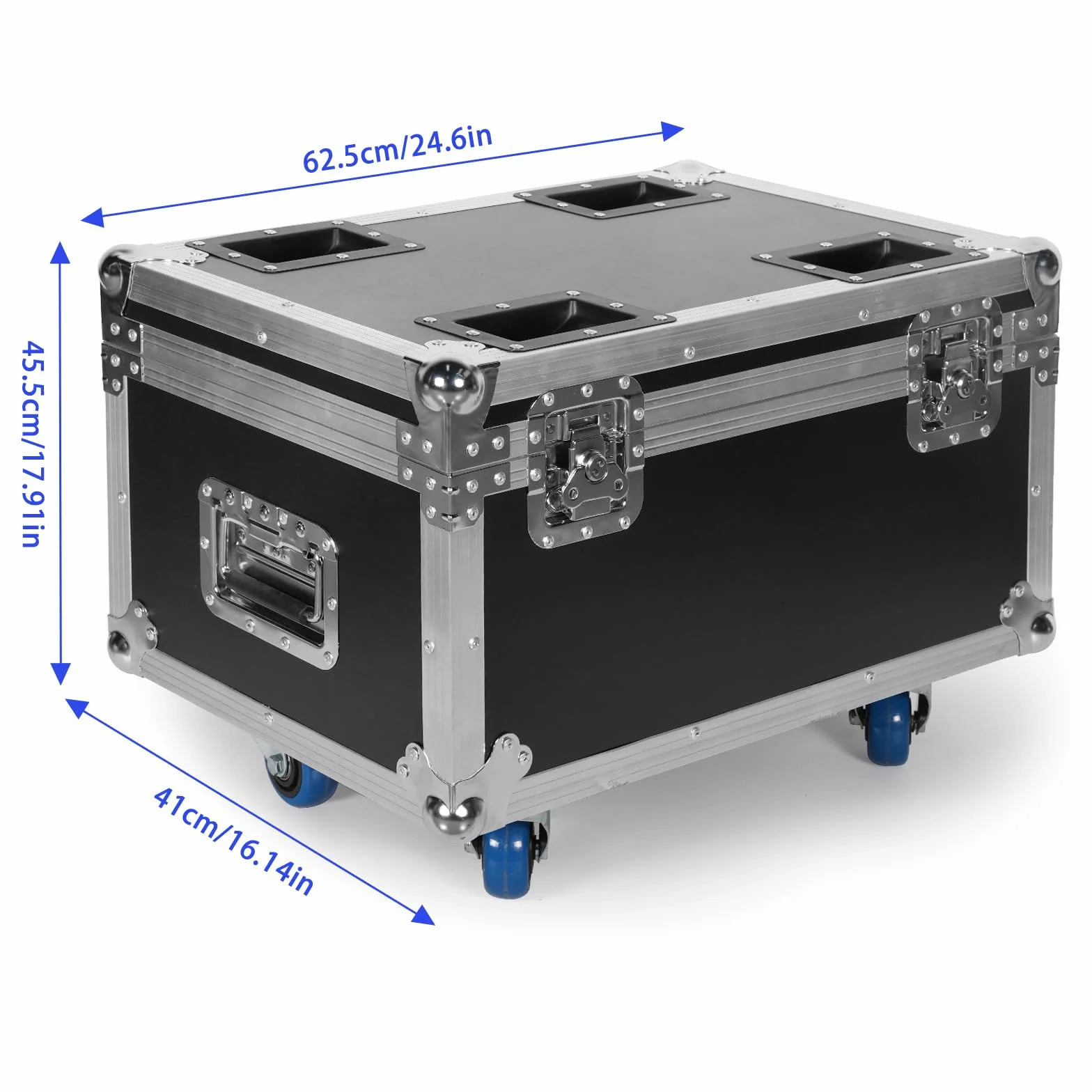 4 unidades de 18 LED par Stage Light Shell de aluminio con Flightcase, 200 W RGBW Disco Party Light con Auto/Strobe / DMX512 modo de control, Disco Light Moving Head para Party Club Bar