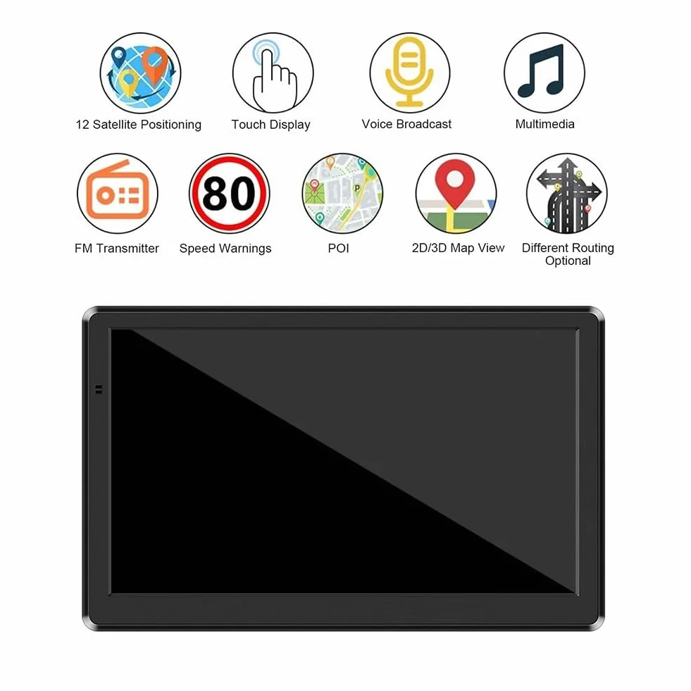 Navegador GPS 7 pulgadas para coches camiones mapas Europa Reino Unido actualizaciones de por vida