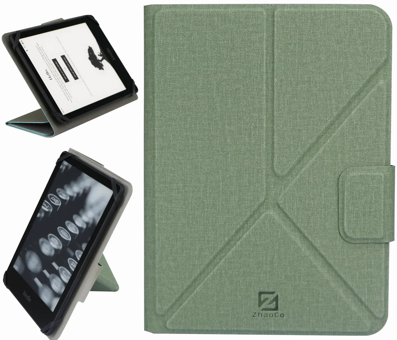 Funda Universal para Kindle Paperwhite 2021/Colorsoft Signature Edition 2024/Paperwhite 2024 7'' - Verde Azulado