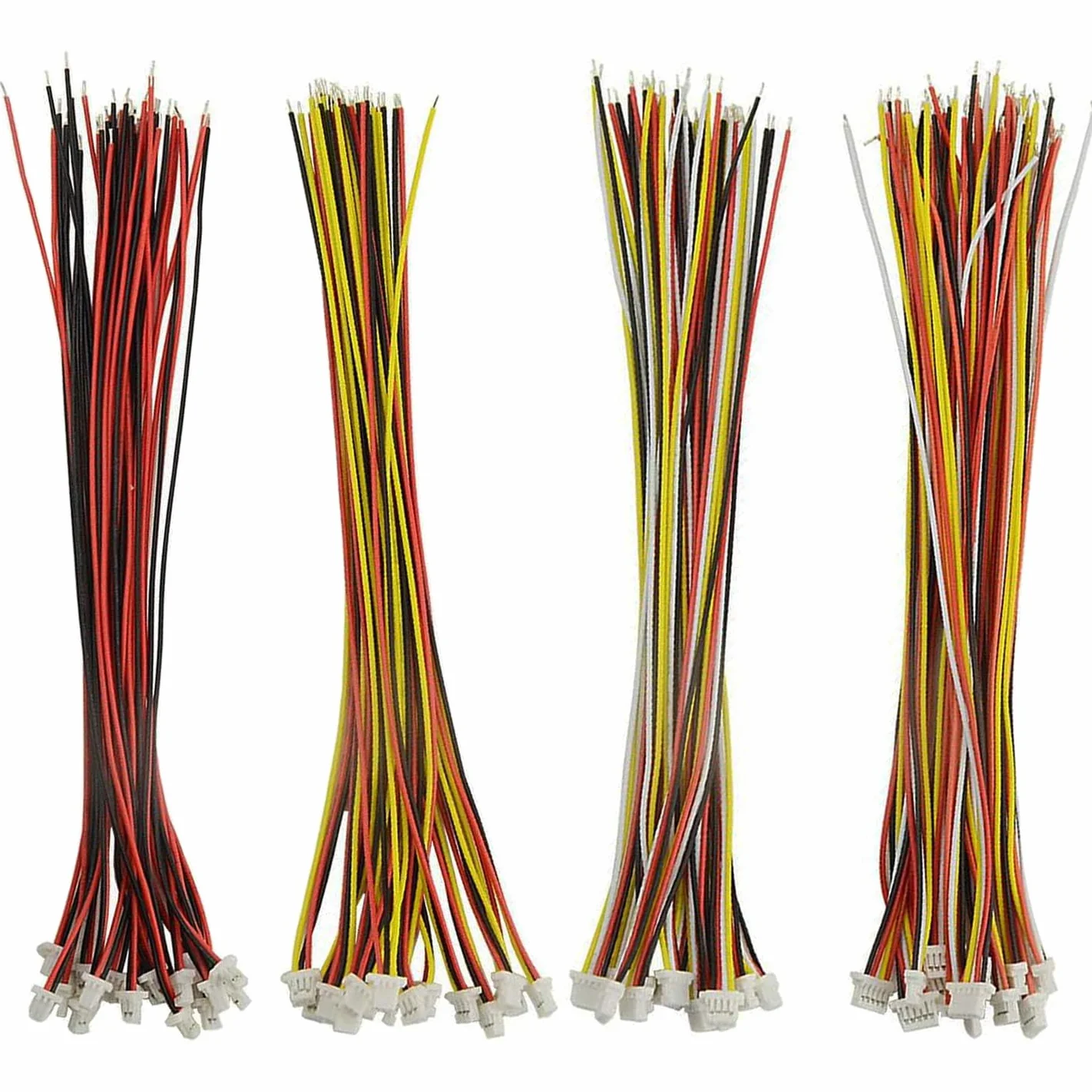 GTIWUNG 60 Piezas JST 2.0mm PH Conector Macho 2/3/4/5 Pines con Cable 15cm