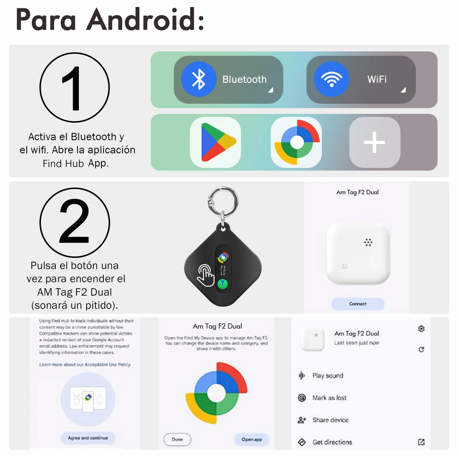 Smart Tag Localizador de Llaves Compatible con iOS Find My App o Android Find Hub App IP67 Resistente al Agua Batería reemplazable CR2032 Bluetooth Tracker Finder para Llaves Bolsos Maletas Cartera
