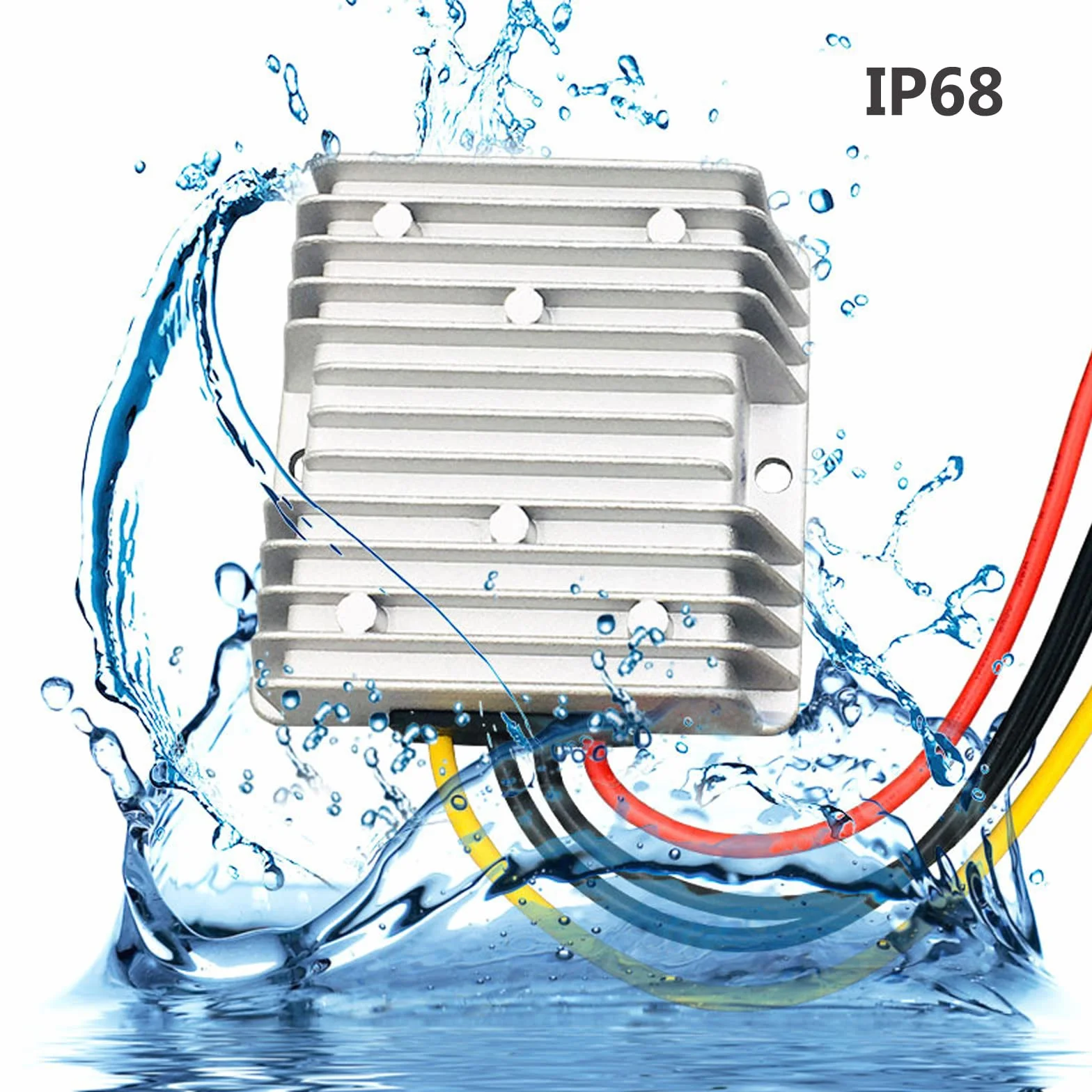 Convertidor Reductor DC 12V 24V a 5V 30A 150W IP68 Impermeable Transformador 8-40V a 5V Convertidor de Voltaje de Coche Regulador de Tensión Buck Converter Módulo Fuente Alimentación