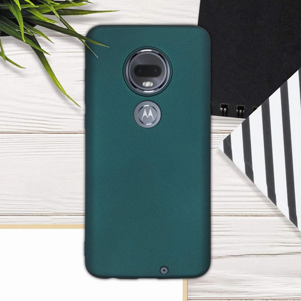 kwmobile Funda Motorola Moto G7 Moto G7 Plus Carcasa TPU Silicona Ultrafino Antigolpes Bordes elevados Carga inalámbrica Metalizado
