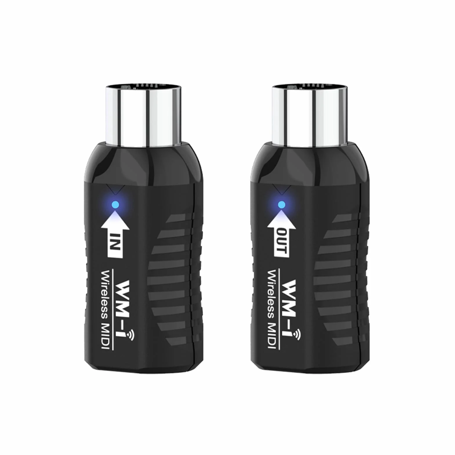 Kavolet Adaptador MIDI inalámbrico, transmisor/receptor de audio recargable, 2,4 GHz, latencia ultra baja, conector MIDI portátil integrado para instrumentos de viento, guitarra, teclado