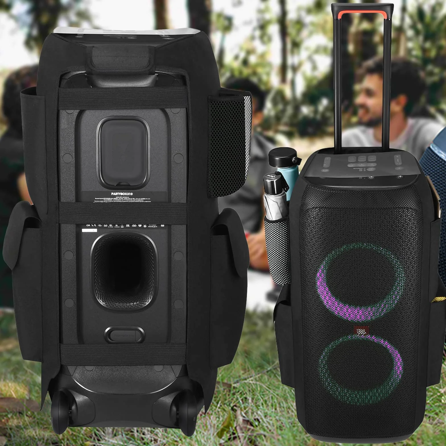 Estuche para JBL PartyBox 310 - Altavoz portátil para Fiestas, PartyBox 310 Accesorios Funda Protectora portátil Funda de Almacenamiento Suave para el Polvo (Negro)