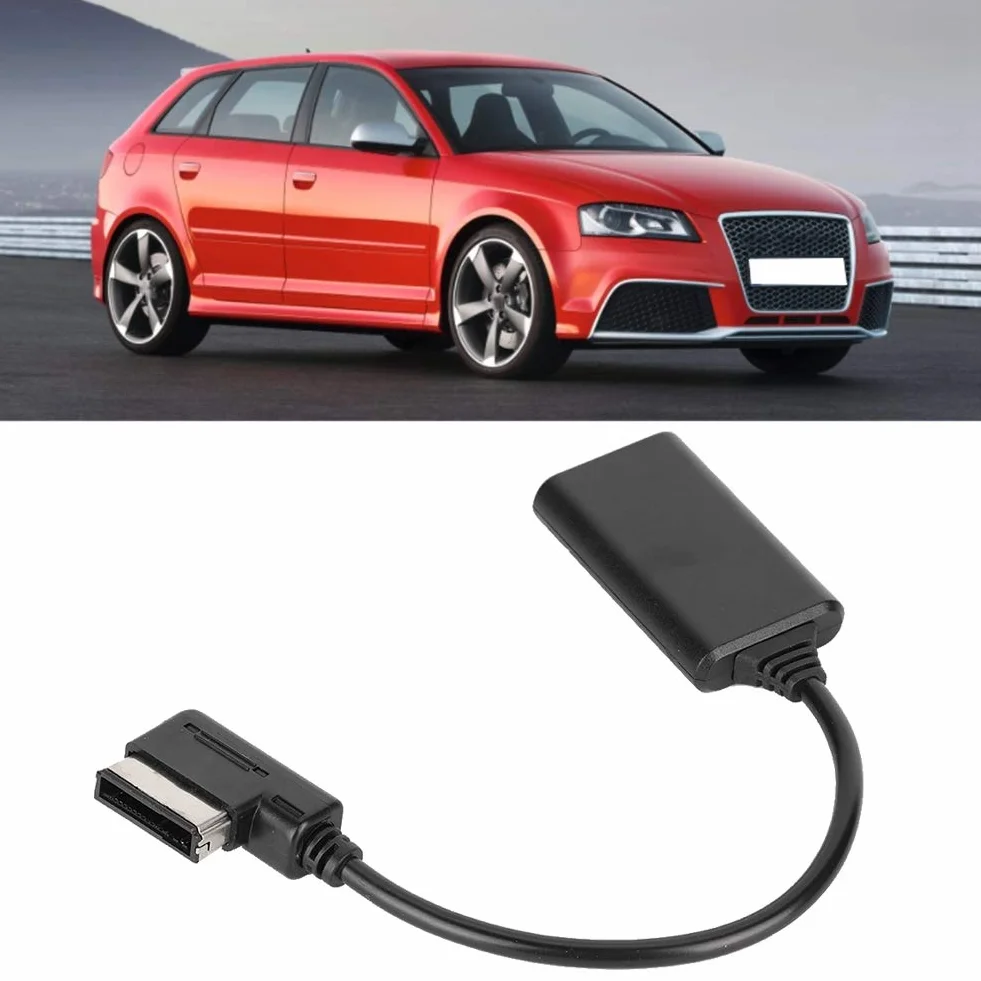 Aramox Cable de Audio, Bluetooth5.0 AUX Adaptador de Interfaz de m¨²Sica Cable de Audio Se Adapta a AMI MMI MDI, Negro