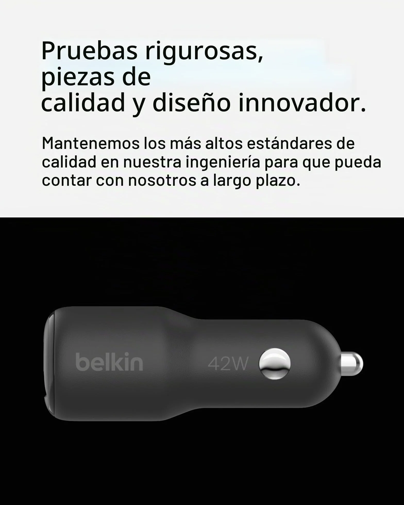 Belkin BoostCharge 42W cargador doble coche USB-C PPS 30W USB-A 12W para iPhone 16 15 14 13 Samsung Galaxy S23 negro