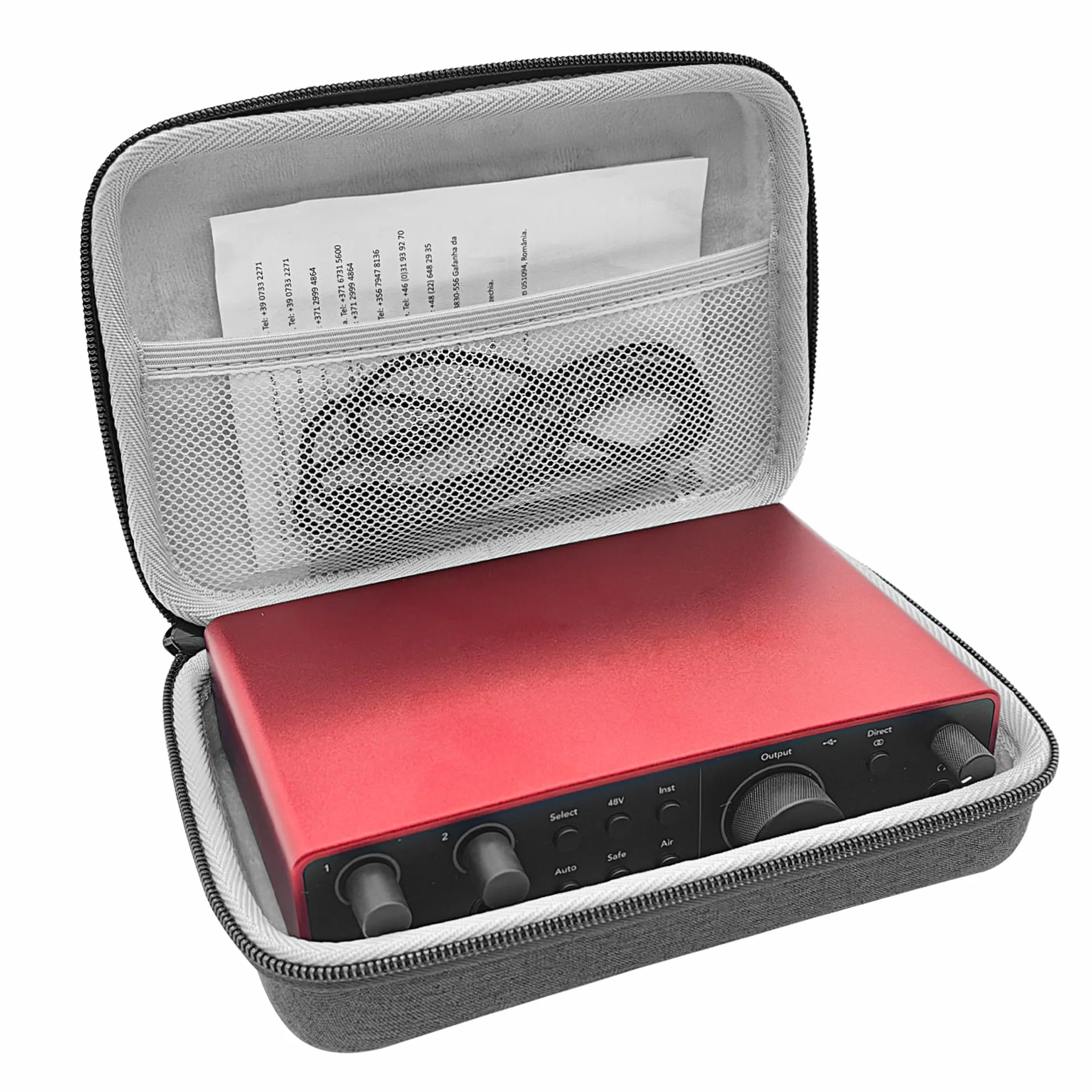 Musiin Premium Velvet Hard Case Compatible with Focusrite Scarlett 2i2 4th Gen Audio Interface Cover