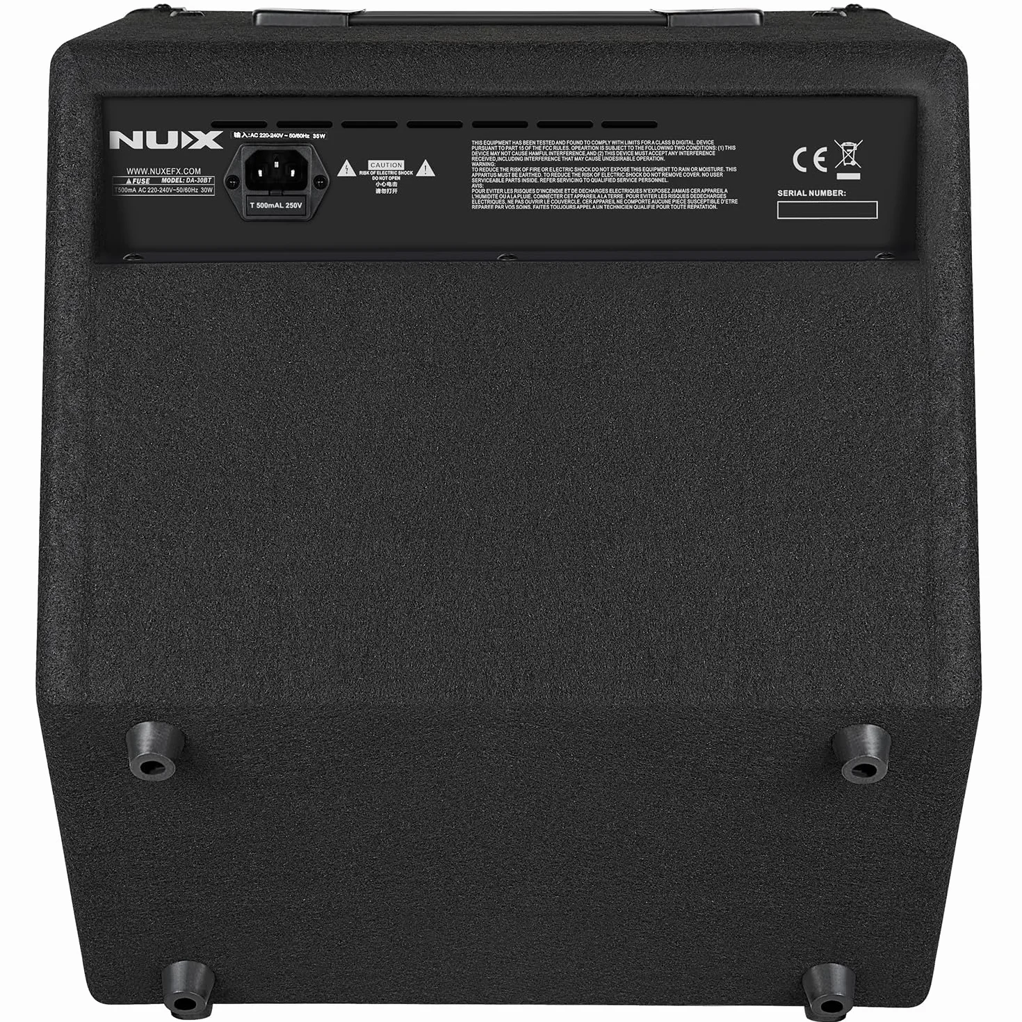NUX DA-30BT - Altavoz de batería para monitor personal (30 W, portátil, Bluetooth, para batería electrónica)