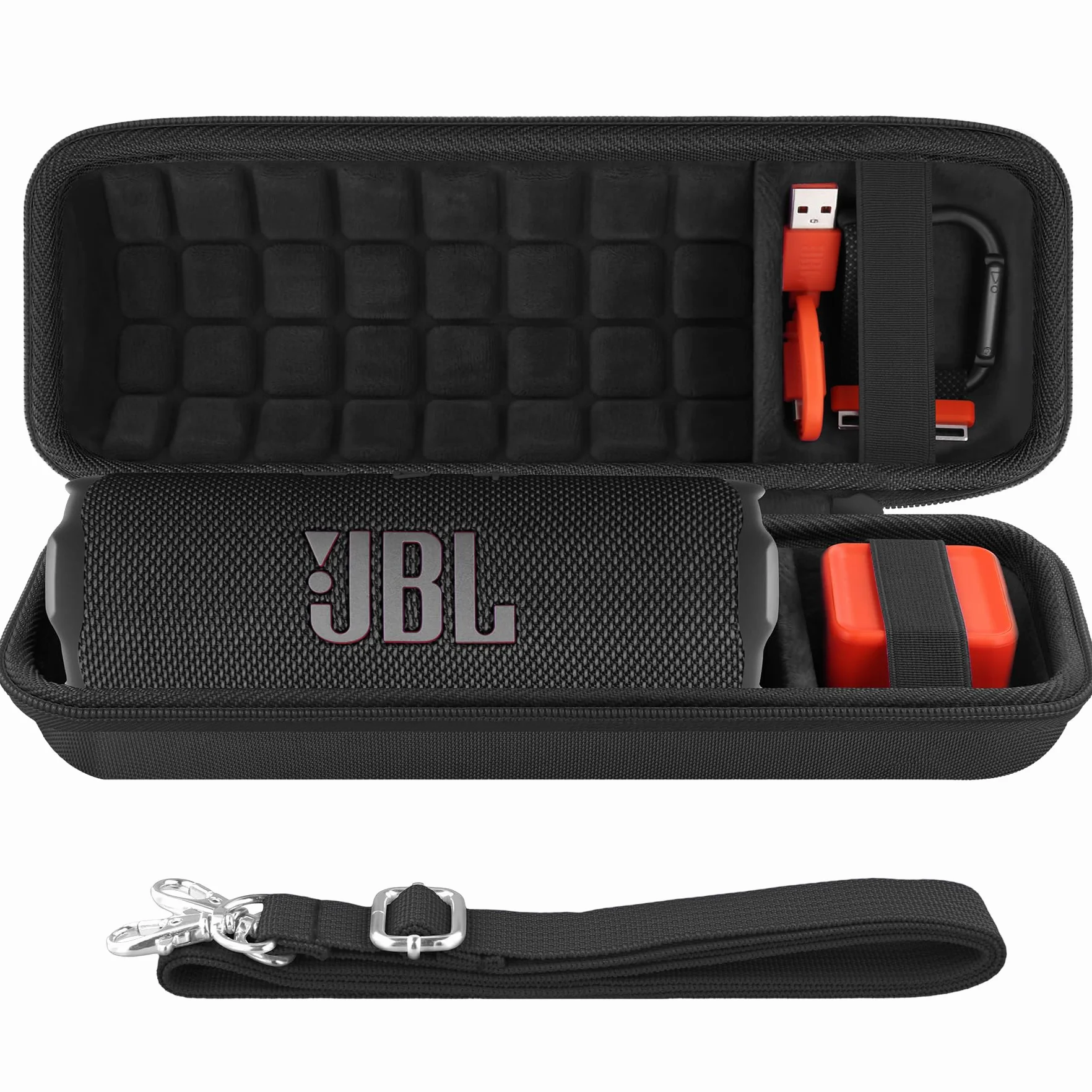 co2CREA Duro Viajar Fundas Caso Cubierta Estuche Compatible para JBL Flip 7 FLip6 Flip 5 Altavoz Bluetooth Portátil (Funda Solo,Case Only)