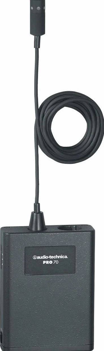 Audio-Technica PRO70 Micrófono de condensador cardioide lavalier/instrumento Negro