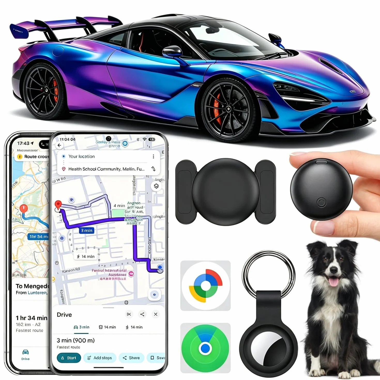 Localizador GPS Coche 2026 Magnetismo Sin Tarjeta SIM Ni Suscripción Rastreador Oculto Negro