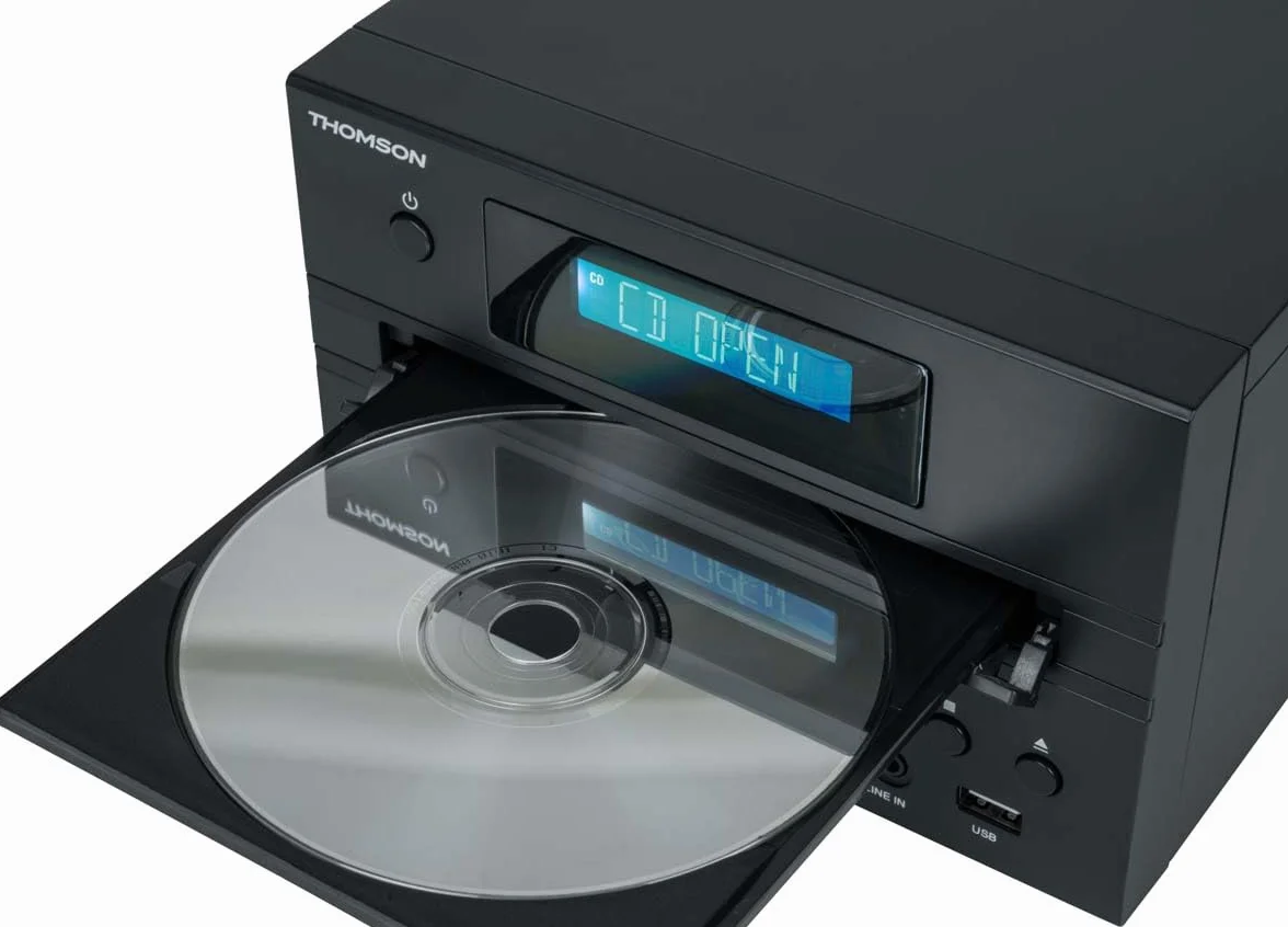 THOMSON Microsistema Bluetooth Radio FM CD MP3 USB 20W RMS 230 V