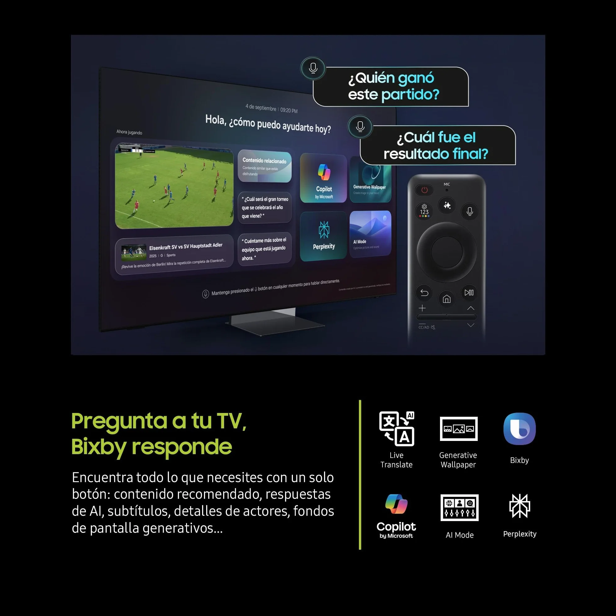Samsung TV 65 Pulgadas QLED QE1F 4K Smart TV con Vision AI, 100% Volumen de Color con Quantum Dot