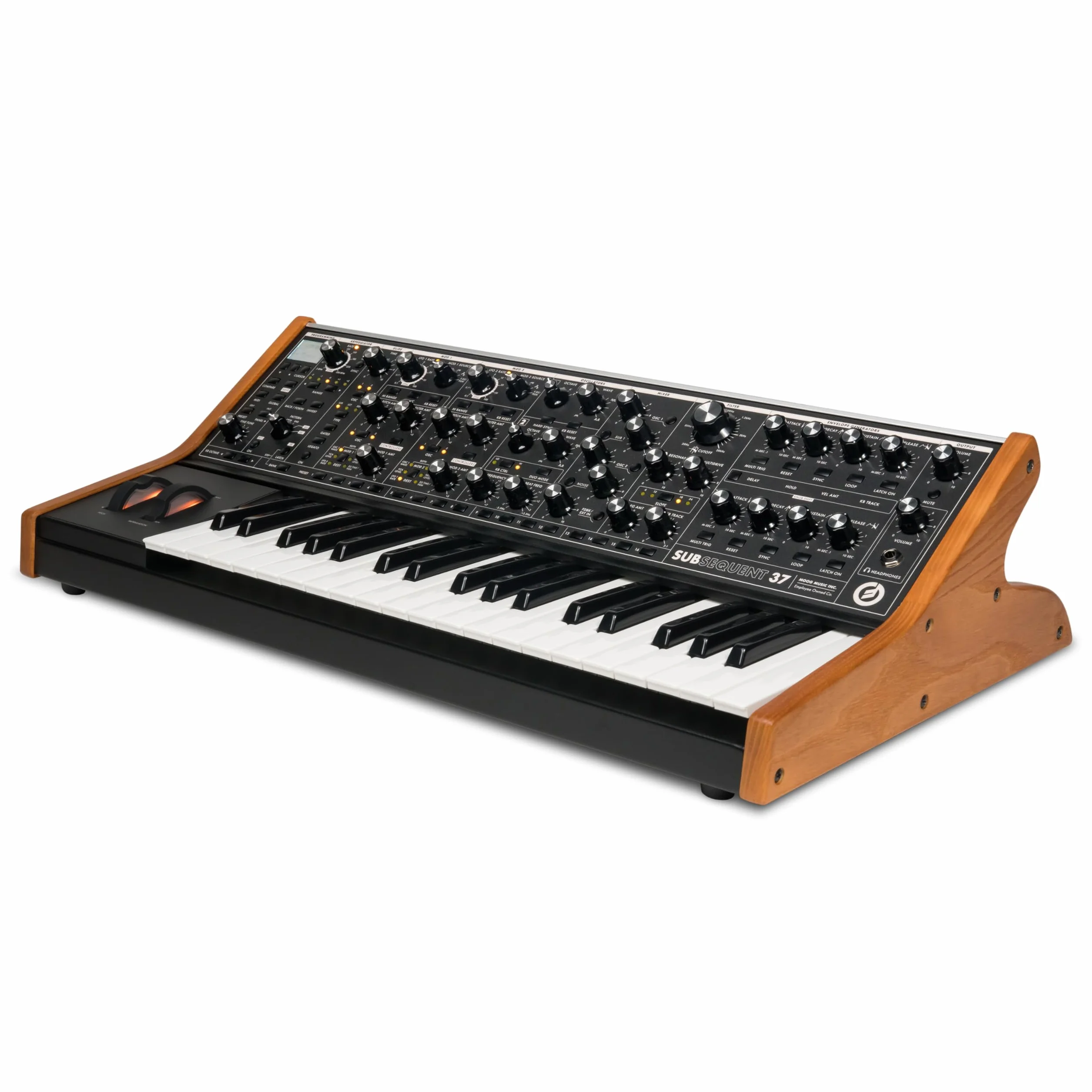 MOOG Subsequent 37 - Sintetizador Analógico Parafónico y Teclado MIDI con 37 Teclas Semicontrapesadas, Ampli de Auriculares, 256 Presets y Editor de Software
