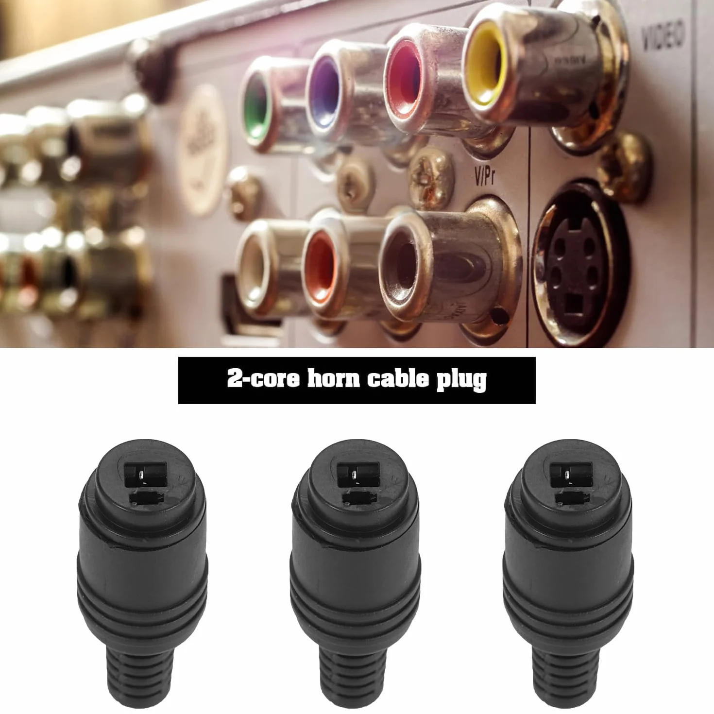 Greluma 12 Piezas Enchufes de Altavoz DIN 2 Pines Terminales Tornillo Conector Cable HiFi Macho/Hembra 6 Pares