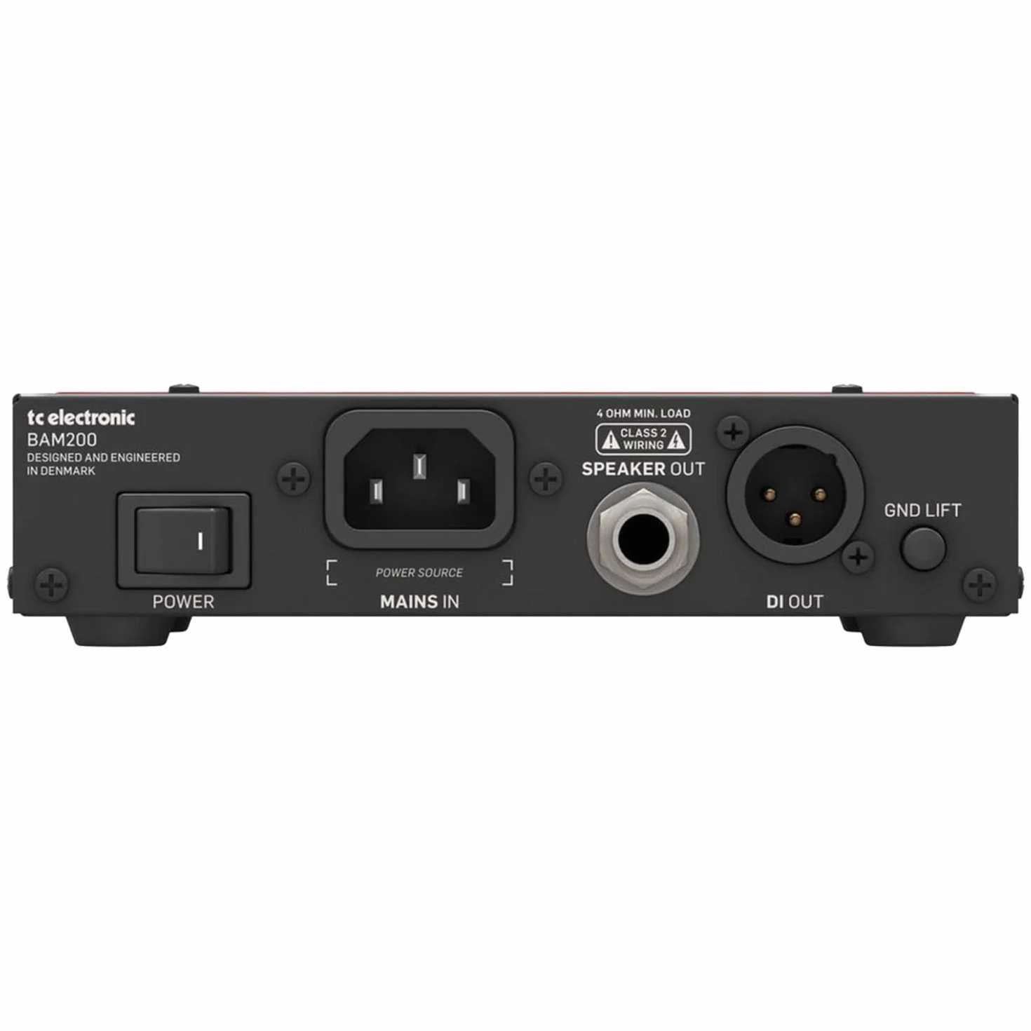 TC Electronic BAM200 Cabezal de bajo ultracompacto de 200 vatios con tecnología de amplificador de clase D