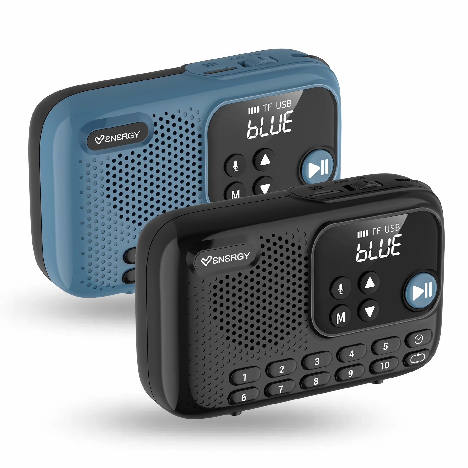 Energy Sistem TunerGo Radio - Radio portatil FM con Bluetooth, batería Recargable, Salida minijack, Antena optimizada y Altavoz de 5W