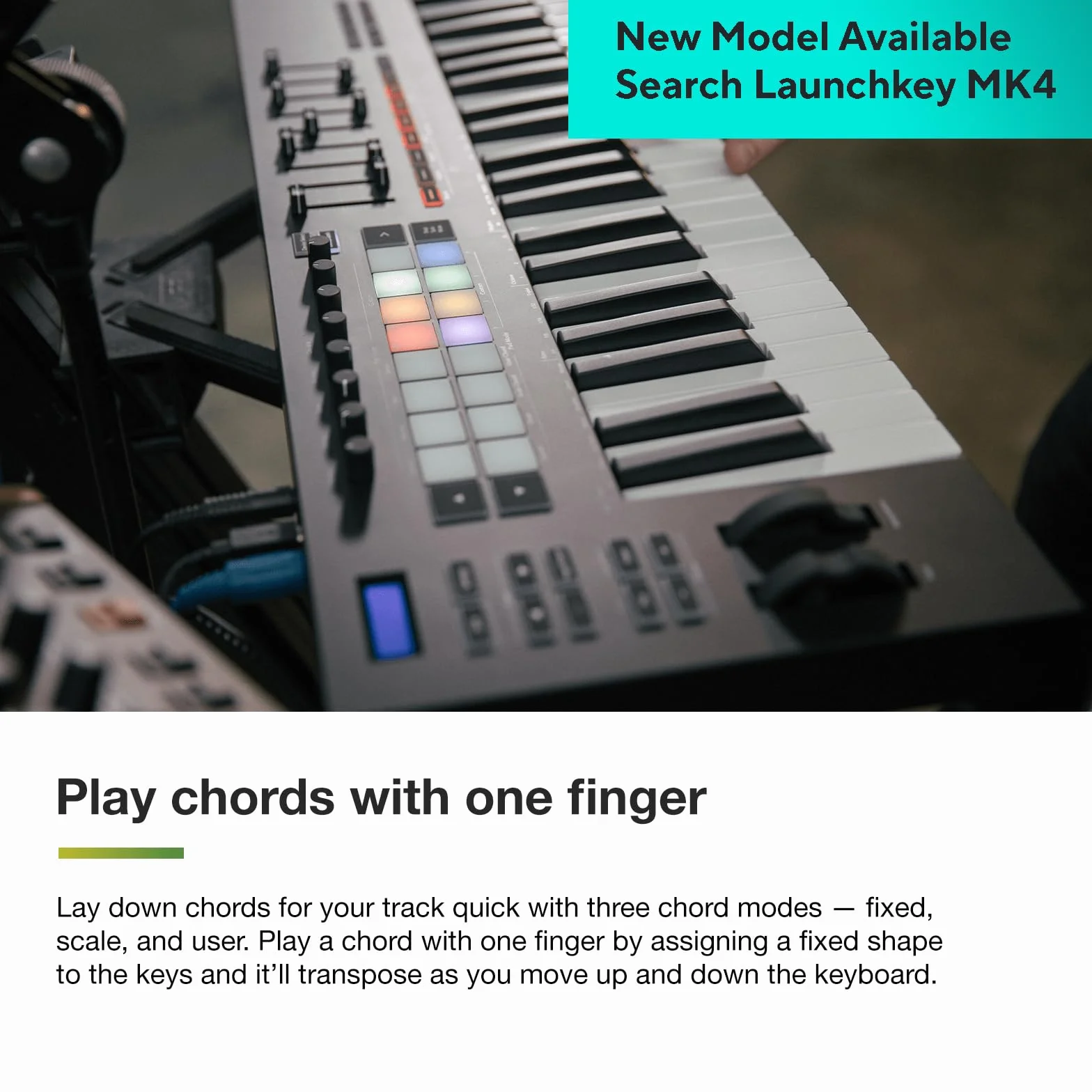 Novation Launchkey 37 [MK3] - Controlador de teclado MIDI. Integración total con Ableton Live. Modos Chord y Scale y arpegiador. Todo el software que necesitas para producir música.