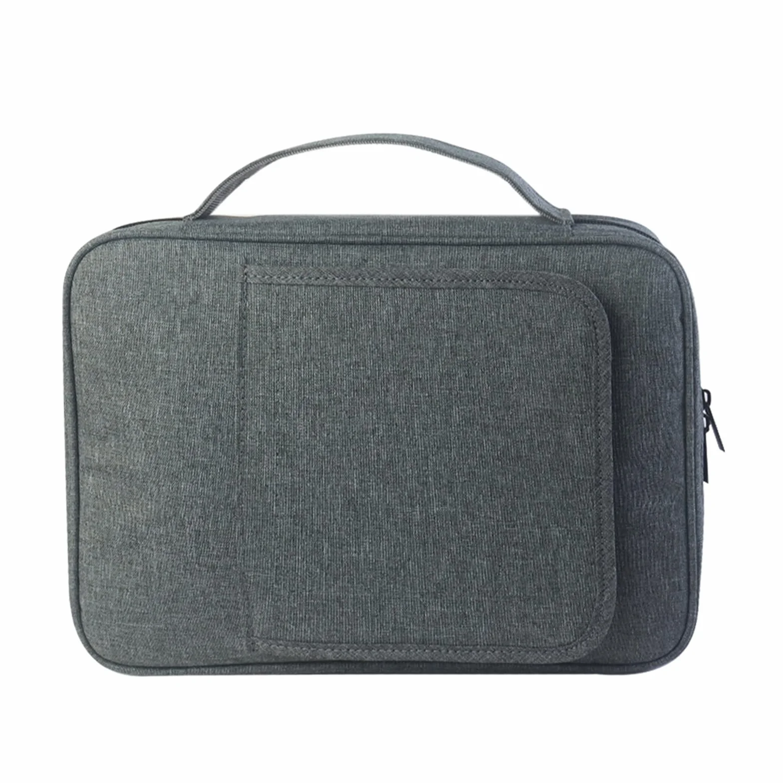 Soporte de almacenamiento con bolsillo ajustable, funda para libro, antideslizante, gris