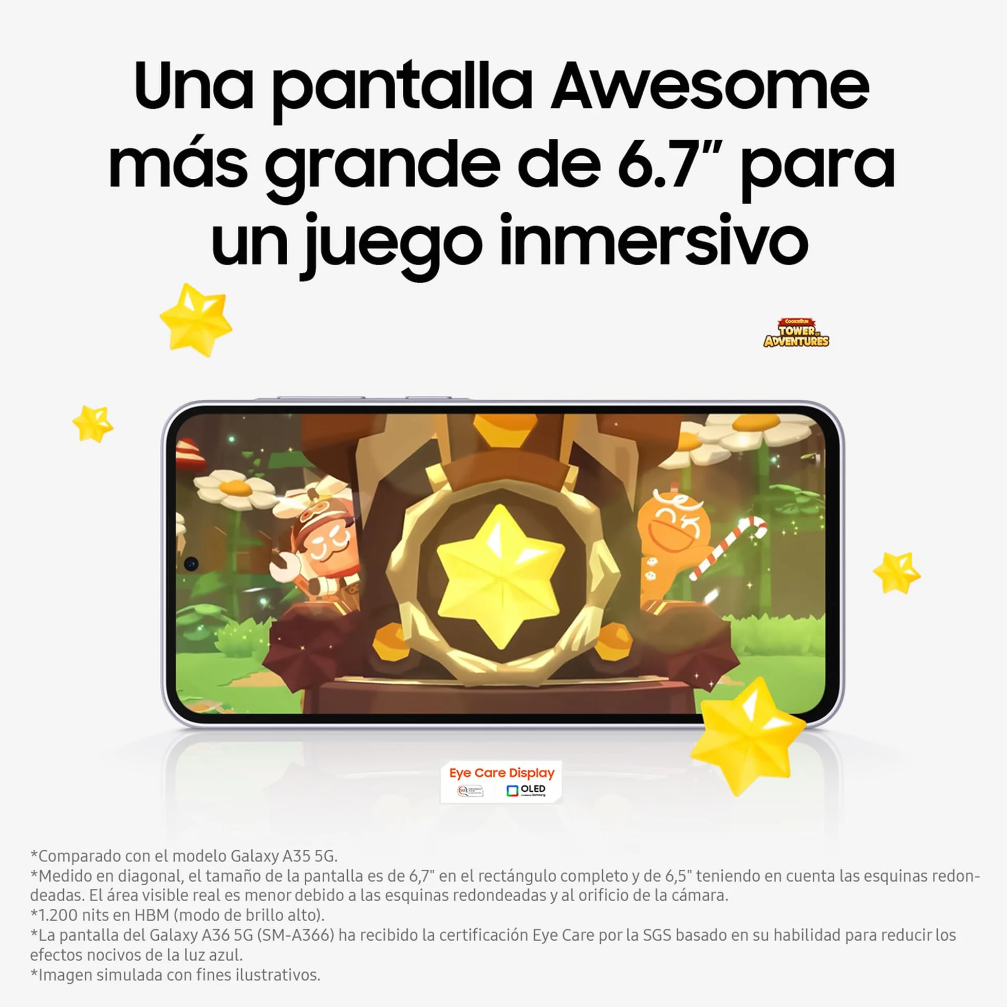 Samsung Galaxy A36 5G 256GB Teléfono Móvil, 6GB RAM, 50MP Cámara, Negro, Garantía del Fabricante 3 Años + 1 Año Extra