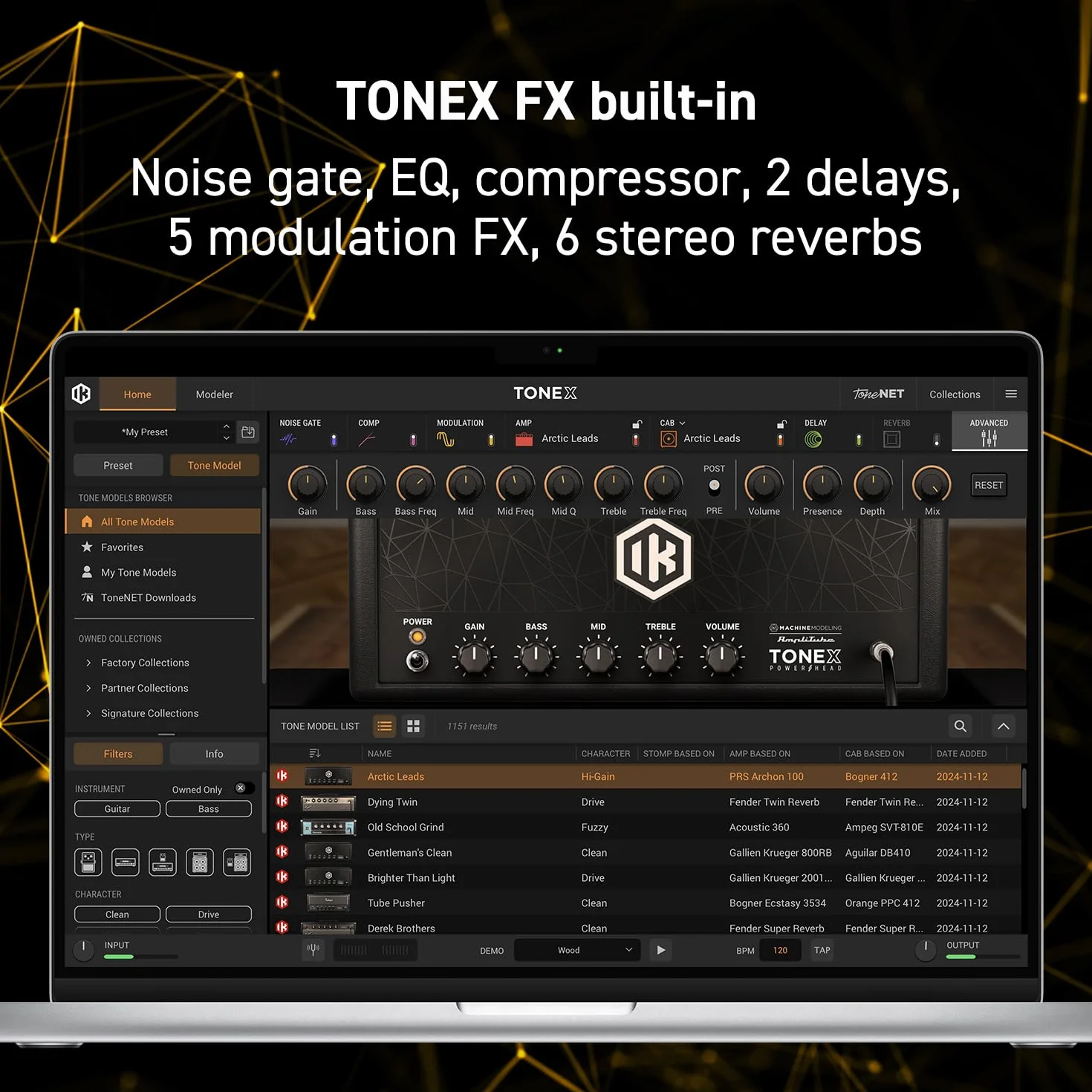 IK Multimedia Micropedal TONEX One AI multiFX: modelo Tone cualquier amplificador de guitarra eléctrica, pedal de guitarra, pedal de distorsión, pedal de overdrive u otros efectos de guitarra