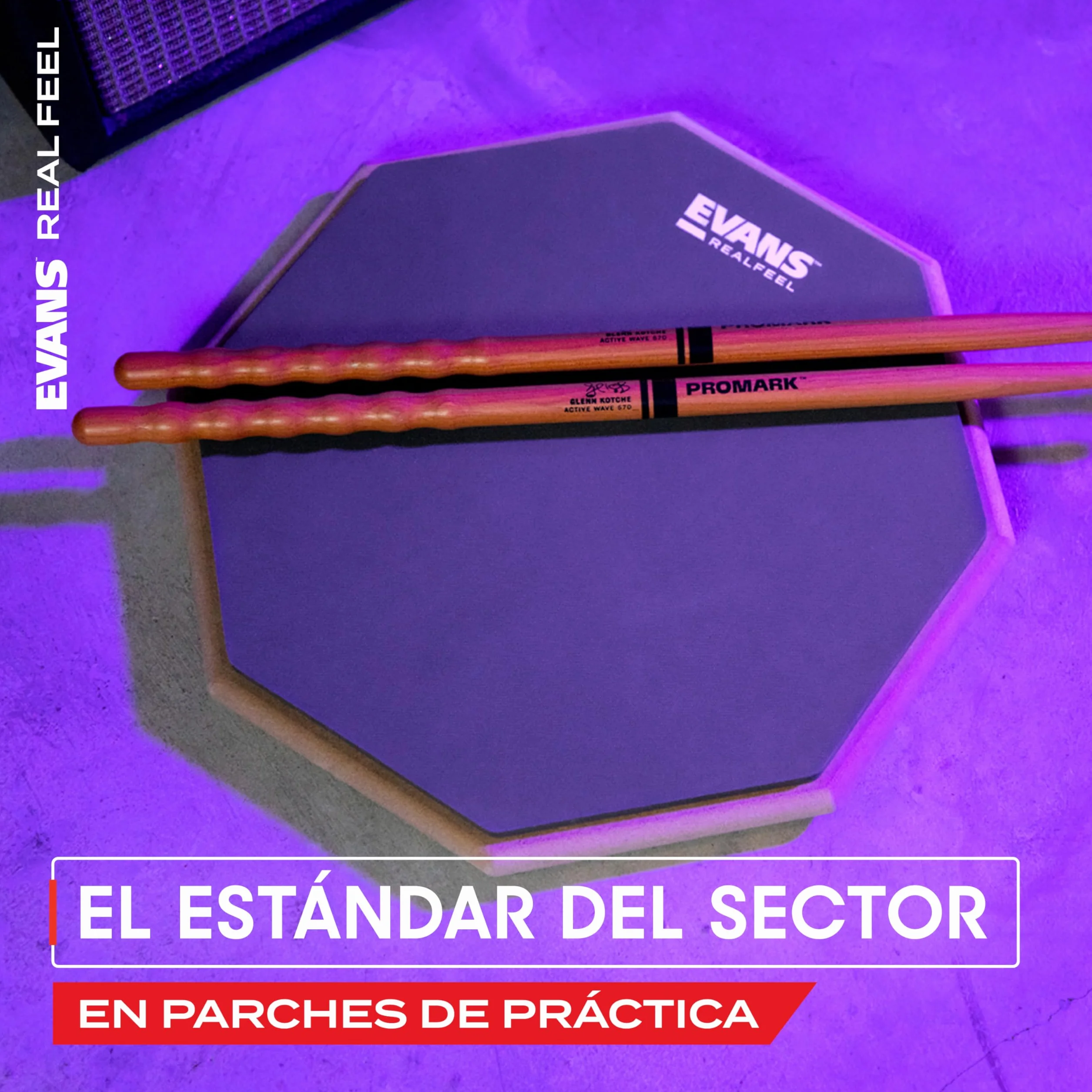 Evans RFBASS - Almohadilla de Práctica Plegable para Pedal de Bombo Realfeel de Evans