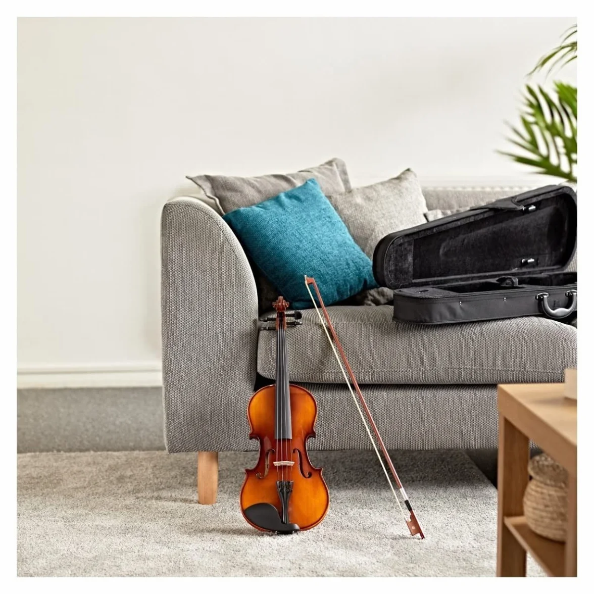 Gear4music Violín Full Size Para adultos principiantes con estuche y arco