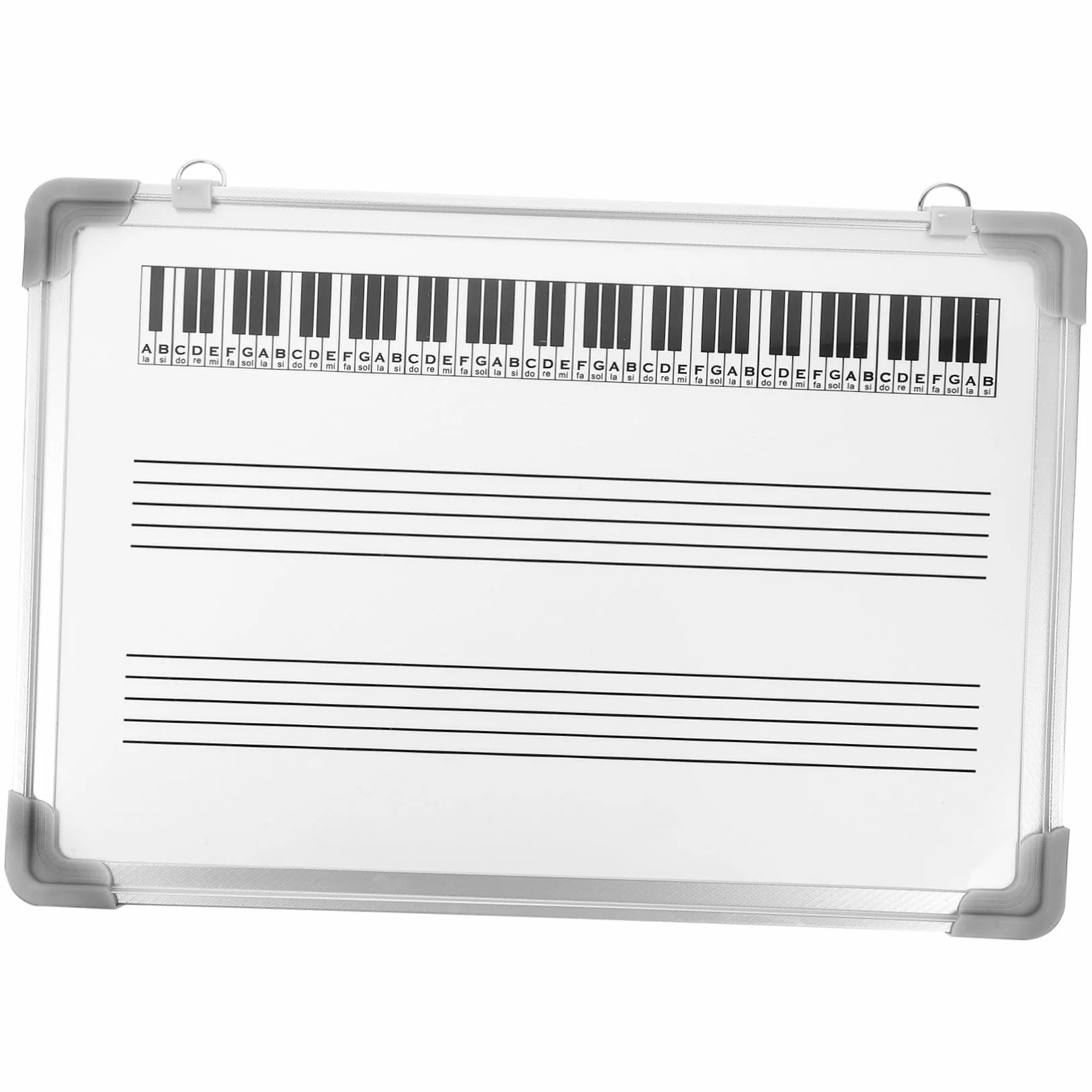 SHINEOFI Pizarra Musical Borrable Pentagrama Blanco, Resistente al Desgaste y Superficie Lisa, Adecuada para Educación Musical y Formación en Instituciones
