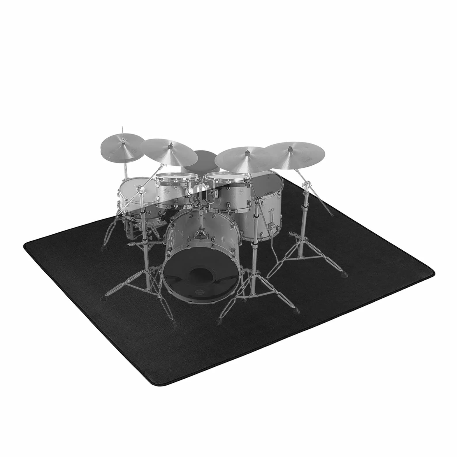 IBVIVIC Alfombra para batería de 160 x 120 cm, kit profesional de batería de jazz electrónico, rectangular, para tambor de bajo, tambor y otros instrumentos, color negro