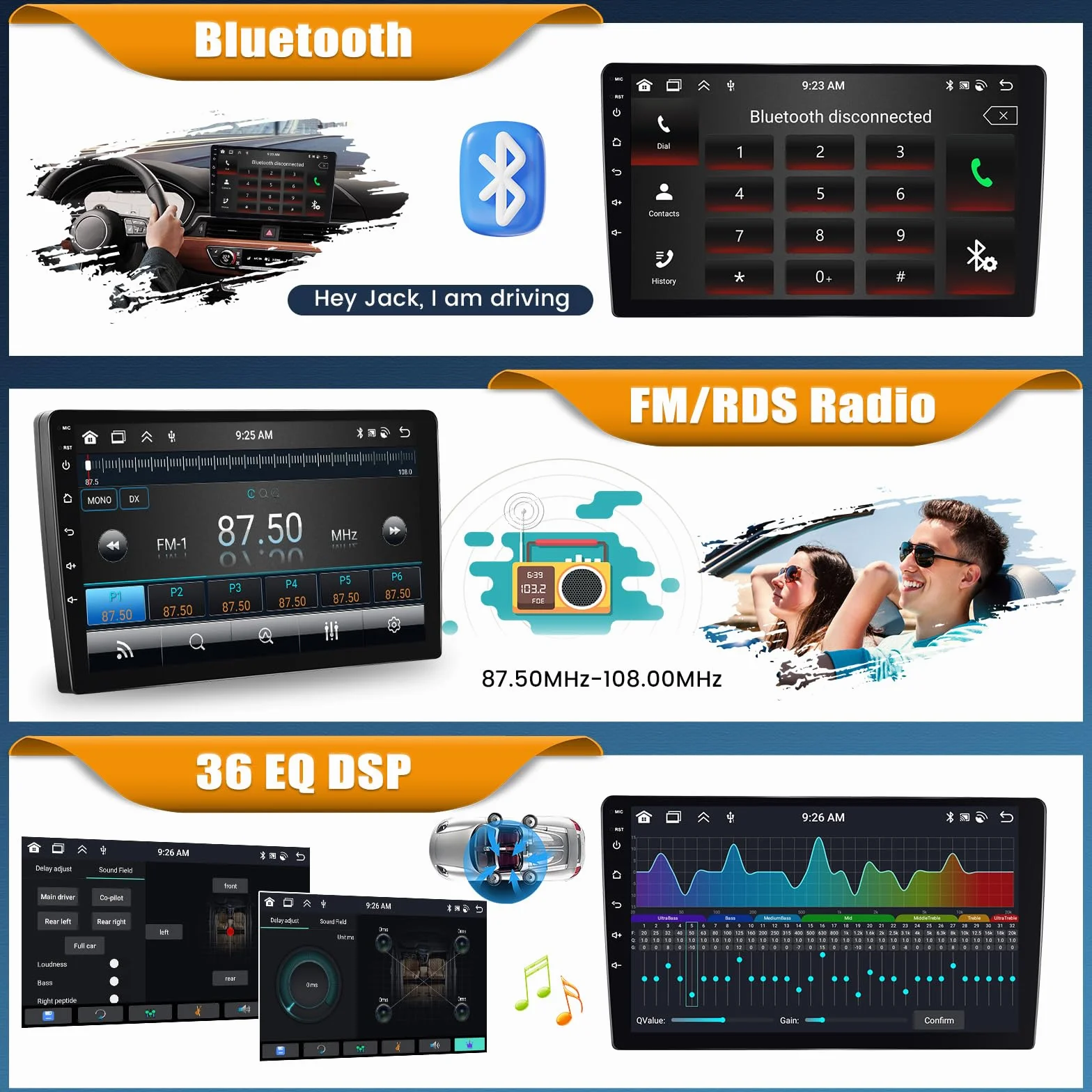 Android 15, 6G+128G 8Core GOHHDL Radio Coche para Mercedes Benz ML GL W164 ML350 ML500 GL320 X164 ML280, Pantalla de Coche de 9 Pulgadas con Carplay Android Auto BT GPS Navi WiFi FM/RDS SWC Cámara&MIC