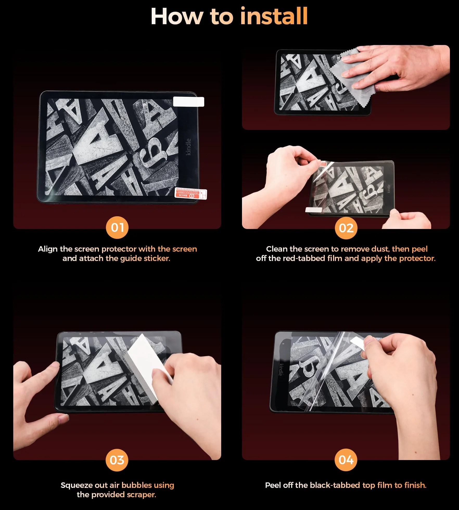 Protectores de pantalla PET para Kindle Paperwhite 7 pulgadas 12ª generación y Kindle Colorsoft Signature Edition 2025