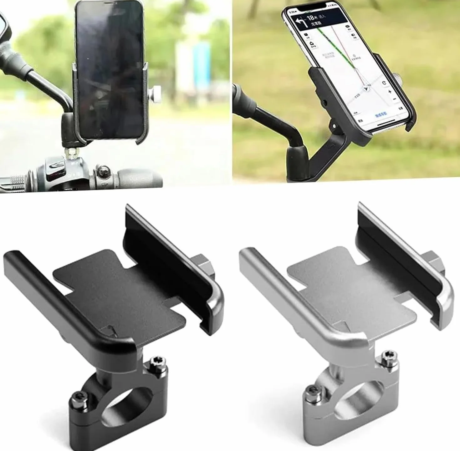 Soporte para Teléfono Móvil para Motocicleta Yamaha Xmax 125/250/300/400 Negro