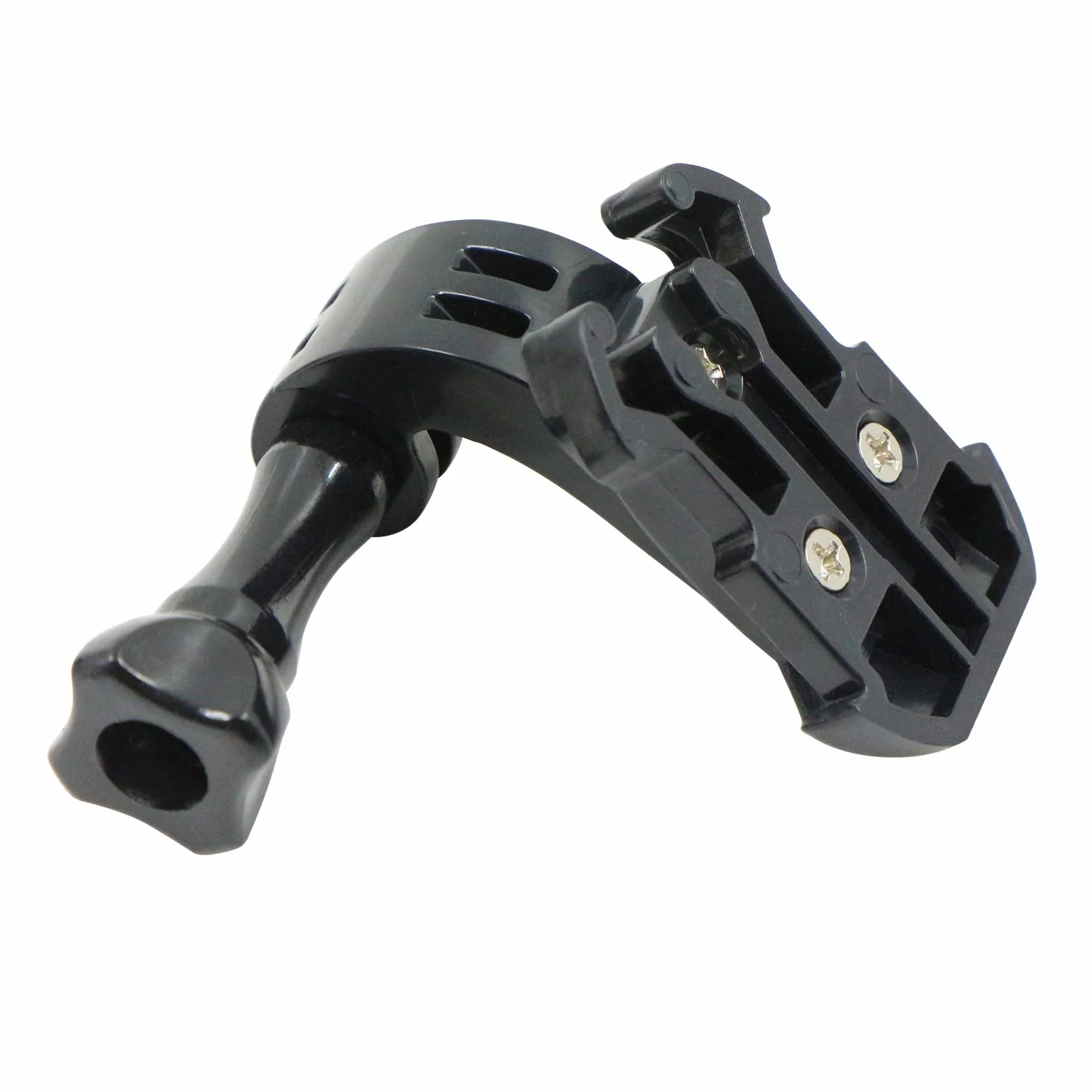 Soporte de Correa Casco Motocicleta - la Barbilla Delantera Montaje Curvado para Montaje GoPro, Soporte Curvado, Compatible con Otras cámaras Deportivas, 1 Pieza, Negro