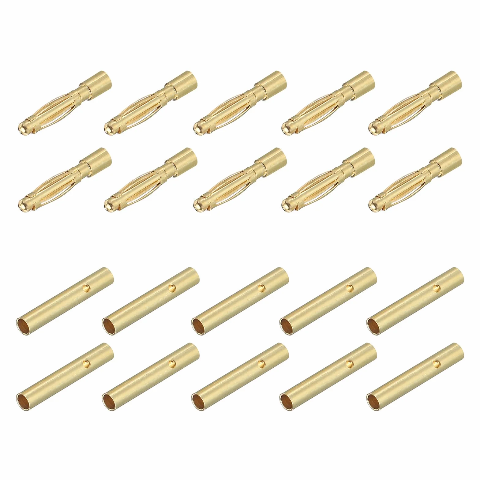 QUARKZMAN 10 Pares Banana Enchufes Conector 2mm Macho Hembra Banana Enchufes para Altavoz Cable RC Batería ESC Motor