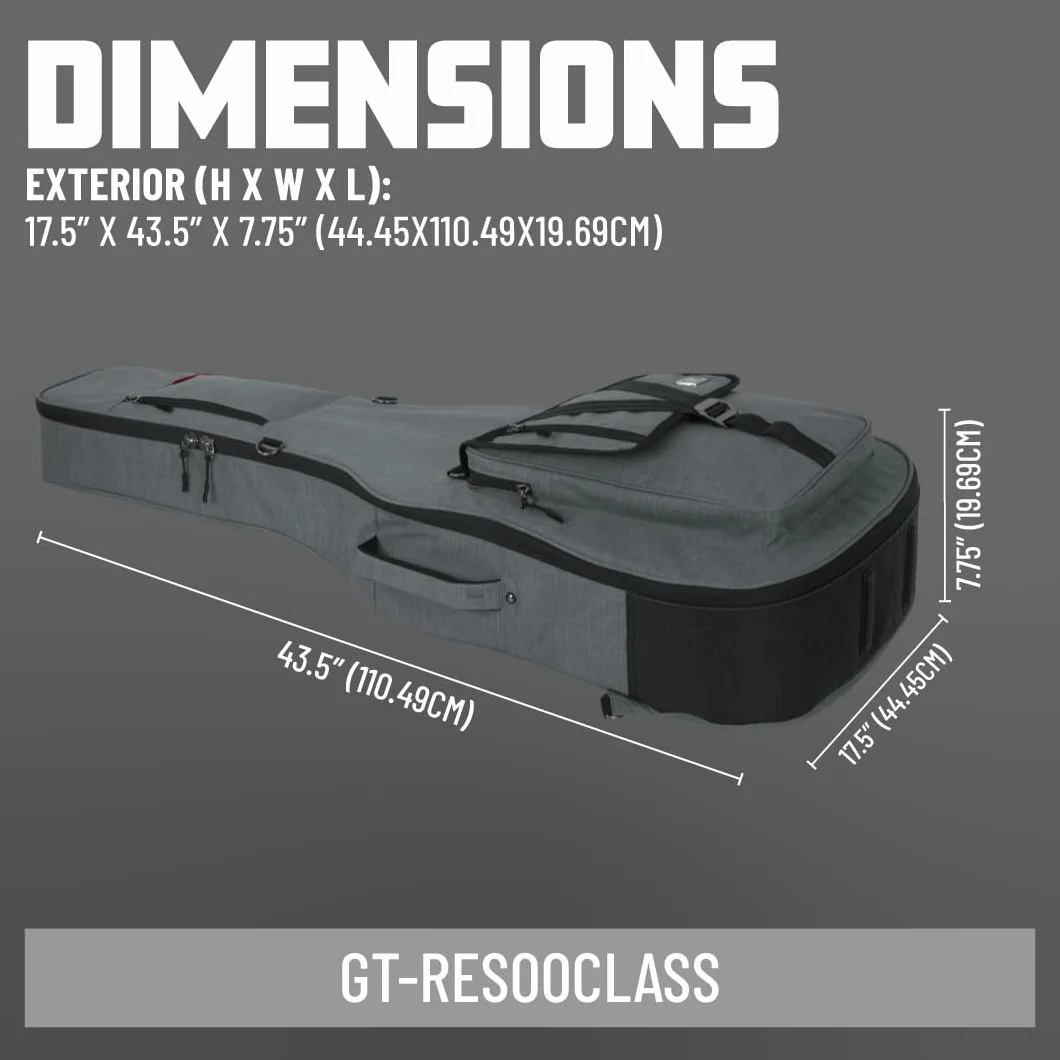 Gator Cases Transit Series - Bolsa para Accesorios adicionales; Exterior Gris (GT-1407-GRY)