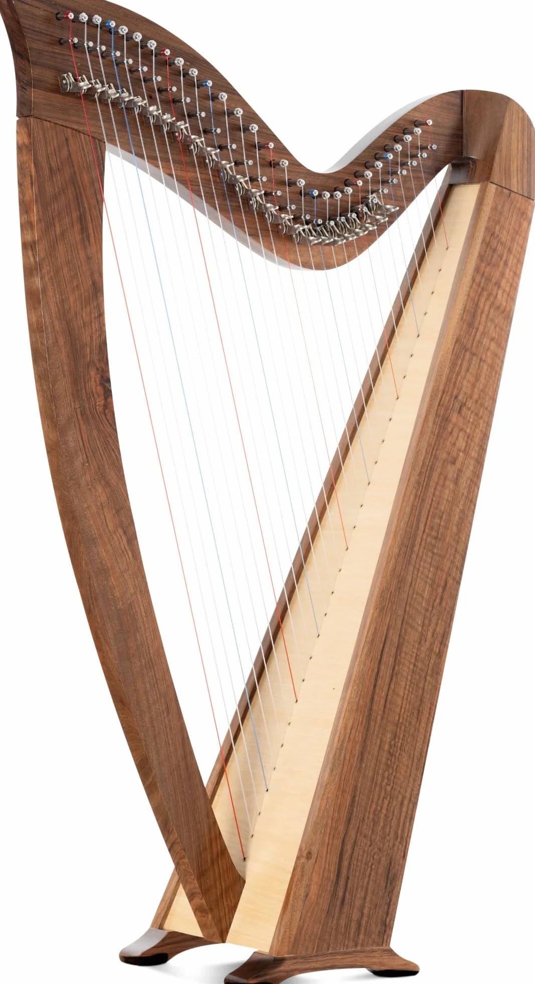 Classic Cantabile H-29 WN Arpa Celta: 29 cuerdas, semitono, afinada en Mi bemol mayor. Incluye funda, escuela, atril, afinador y 2 llaves. Altura: 101 cm.