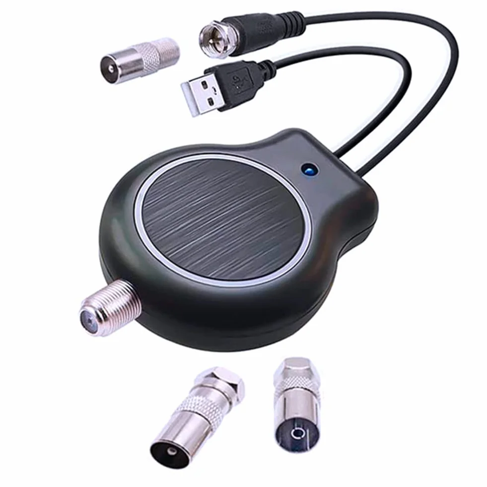 Amplificador de SeñAl de Antena de TV Digital HDTV de InstalacióN RáPida para Exteriores o Interiores HD FM DVB Alimentado por USB 32DBI